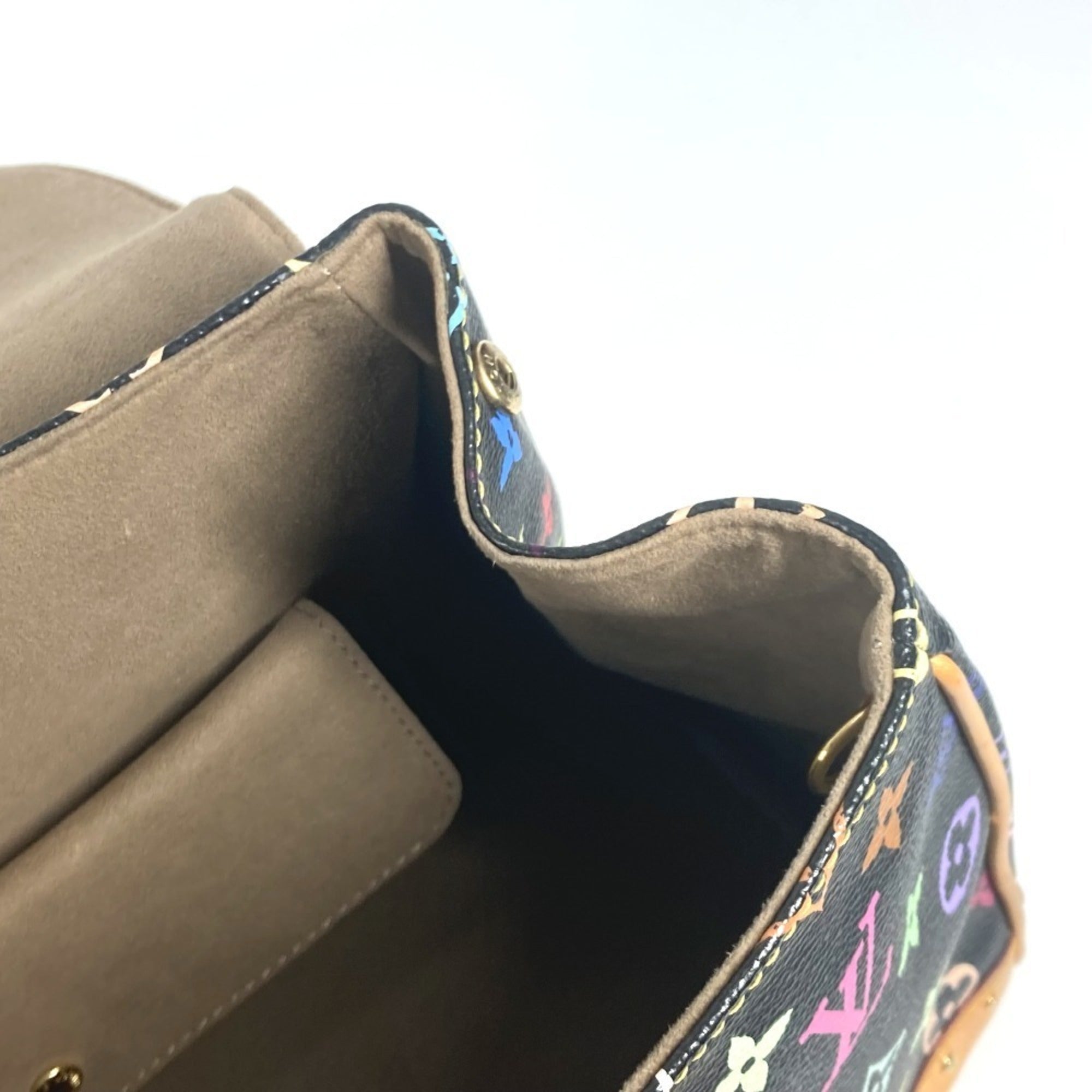 Louis Vuitton Black Multi-Color Noir Monogram Multicolore Canvas Handbag Shoulder Bag Tote Bag (Pre-Owned)