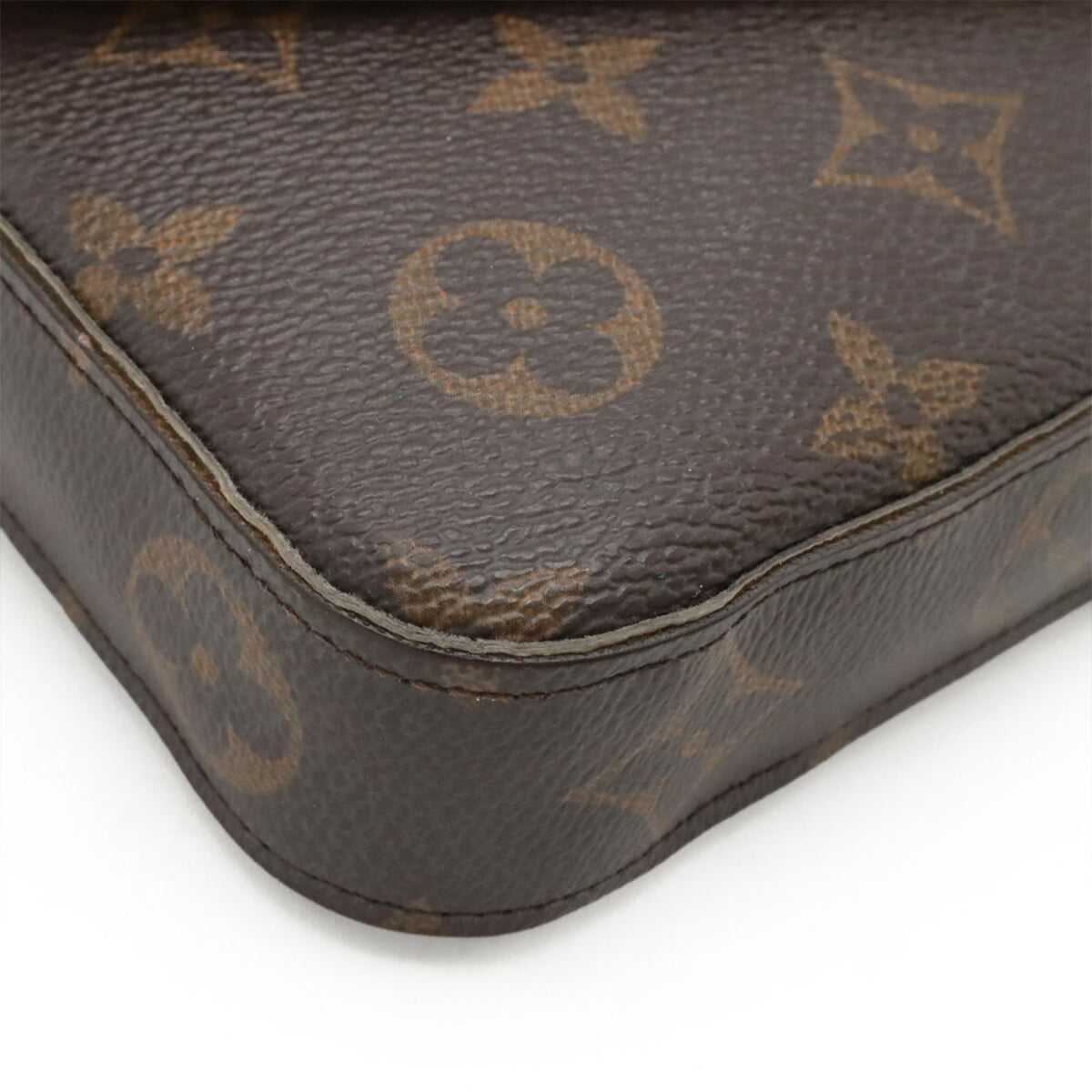 Louis Vuitton Fuchsia Monogram Canvas Leather Clutch Bag Pochette Shoulder Bag (Pre-Owned)