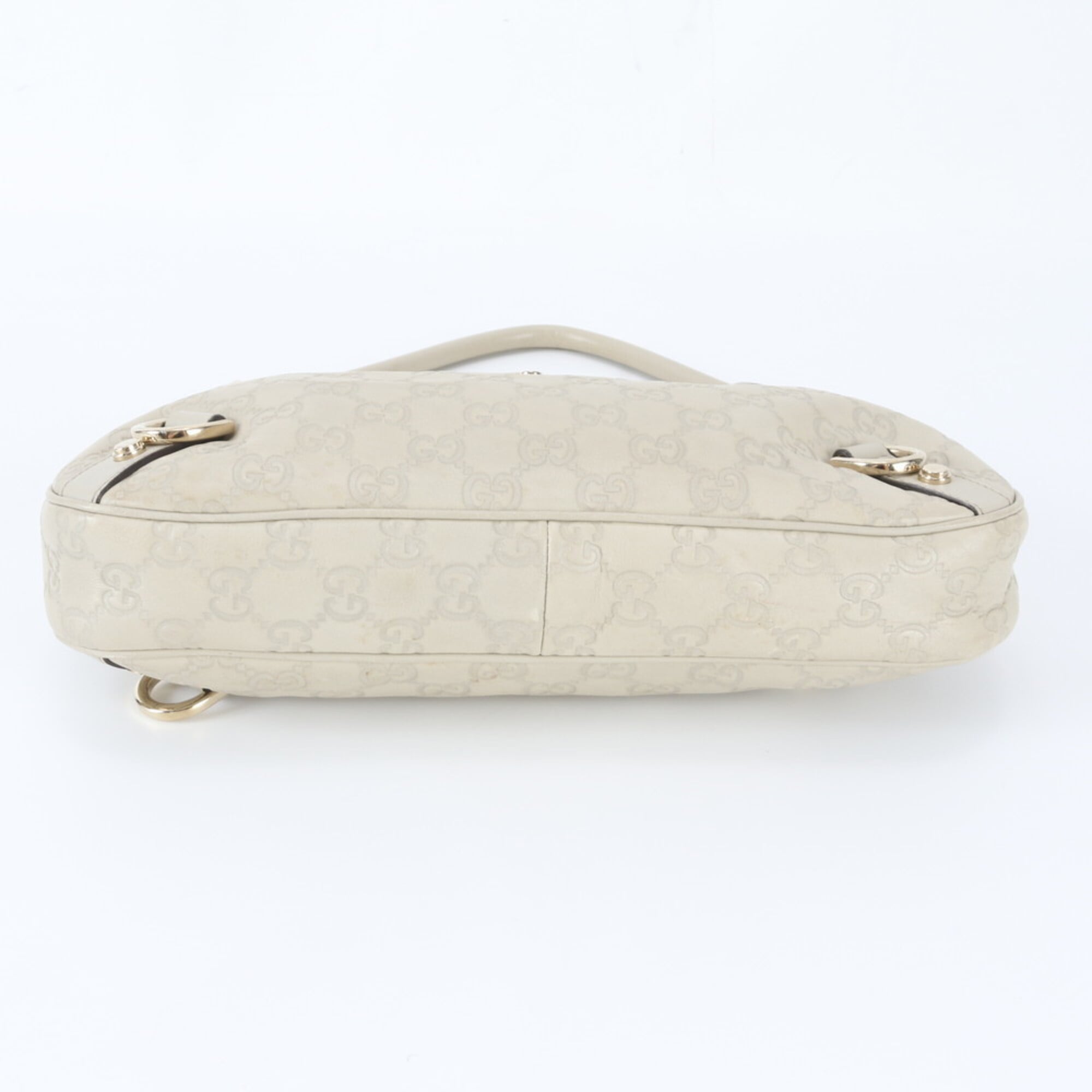 Gucci Abbey Ivory Leather Handbag Shoulder Bag (Pre-Owned)