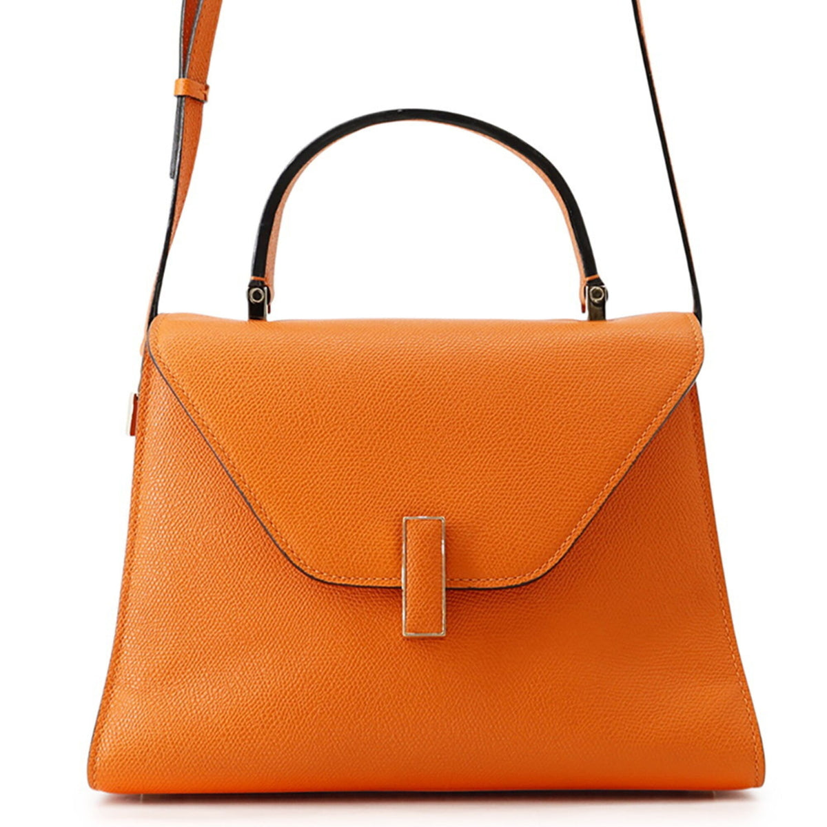 Valextra Orange Leather Handbag (Pre-Owned)