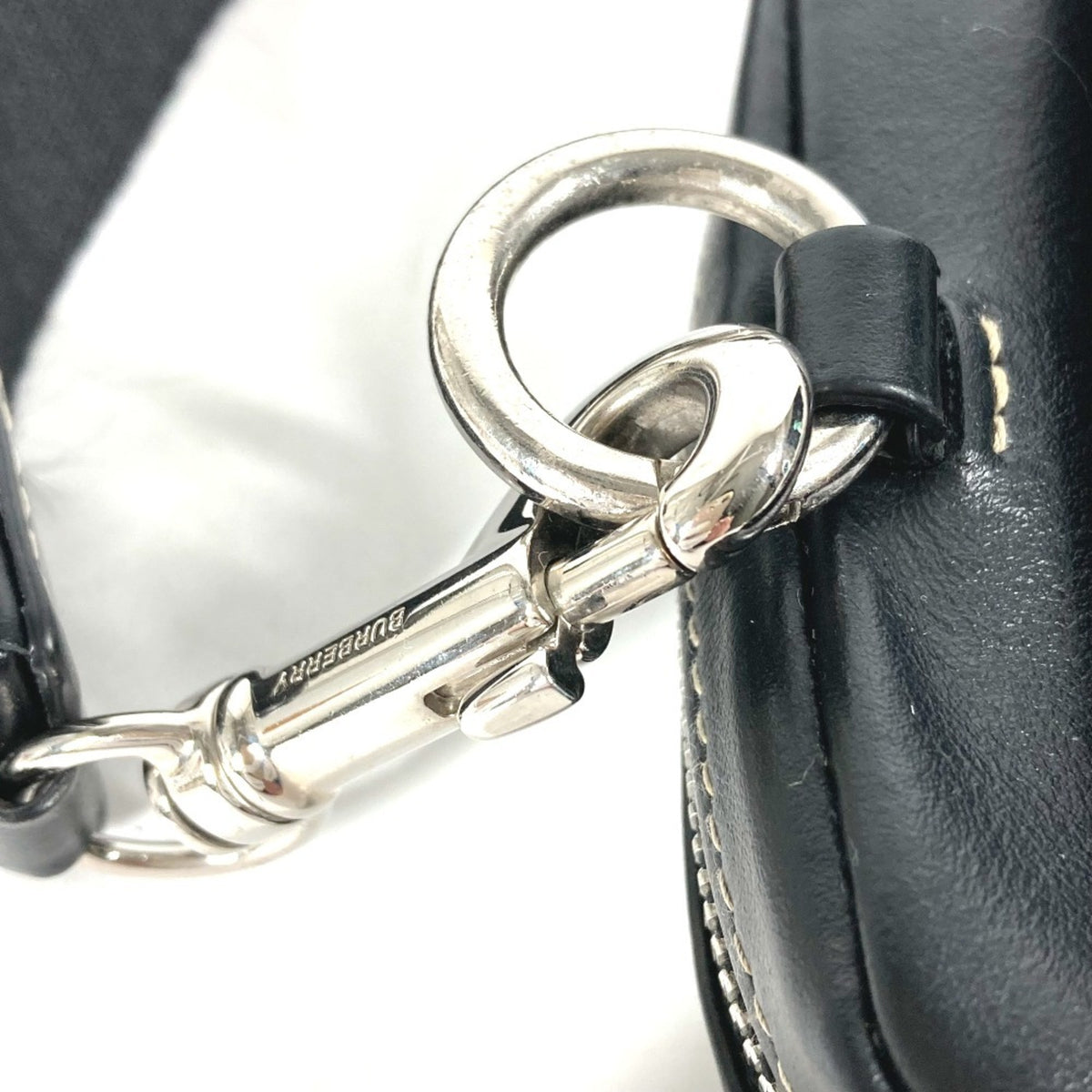 Burberry Black White Pvc Leather Coin Purse/Coin Case (Pre-Owned)
