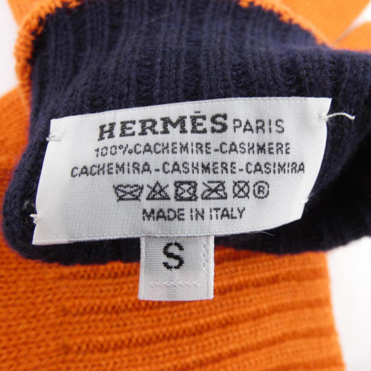 Hermes Orange Cashmere Warm Gloves (Pre-Owned)