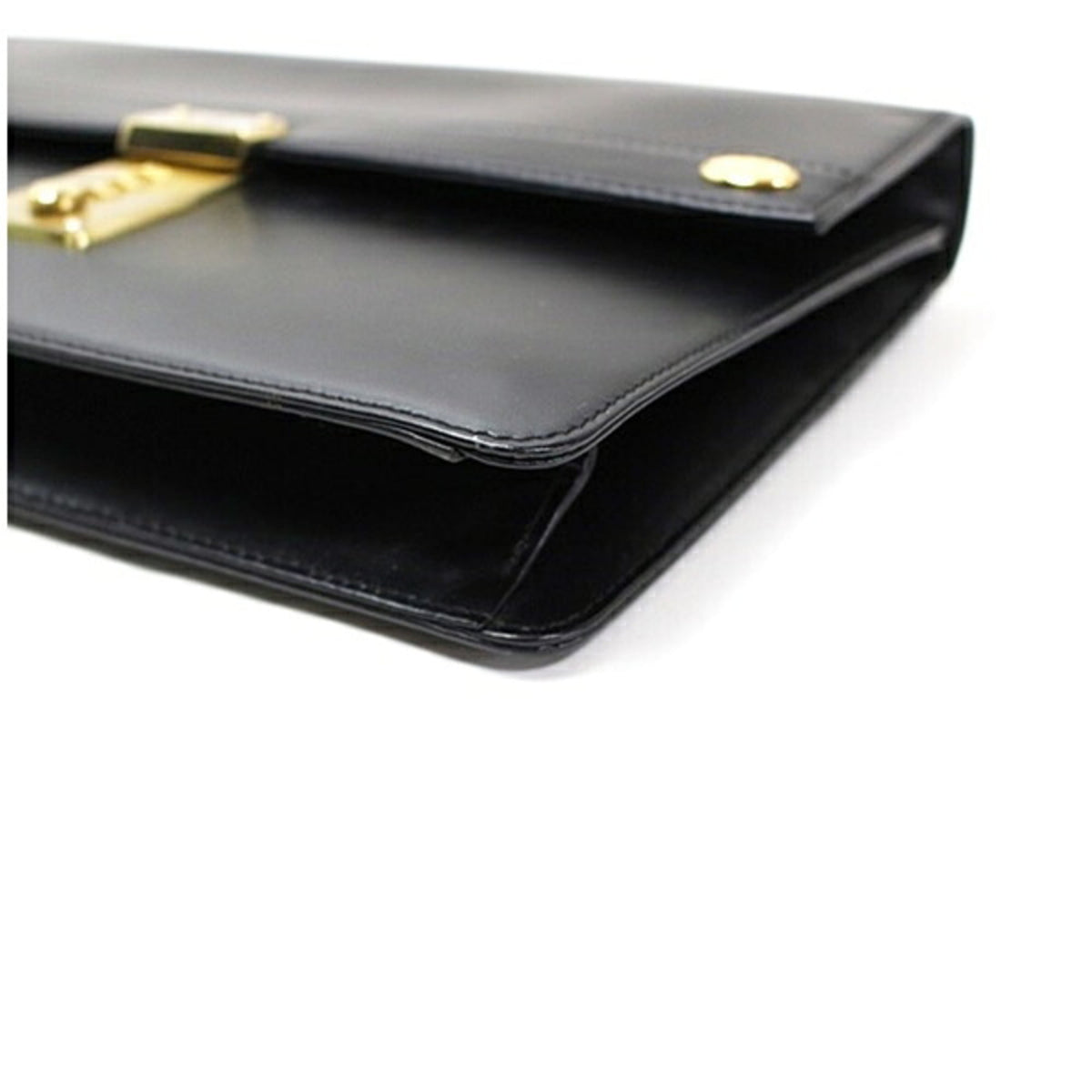 Dunhill Beige Black Leather Clutch Bag (Pre-Owned)