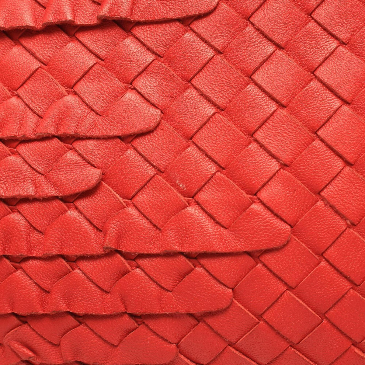 Bottega Veneta Red Color Leather Handbag Shoulder Bag (Pre-Owned)
