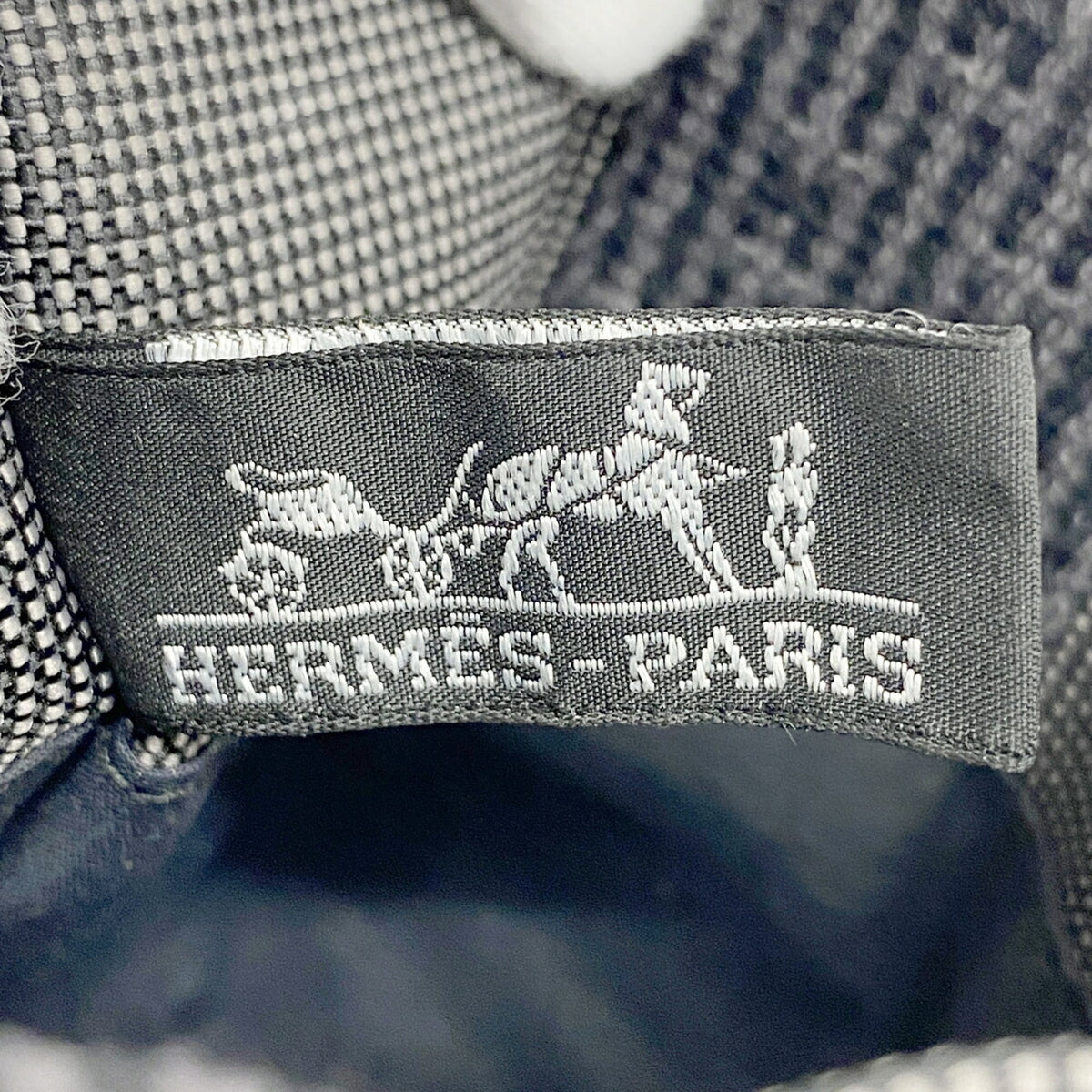 Hermes Gray Nylon Shoulder Bag (Pre-Owned)