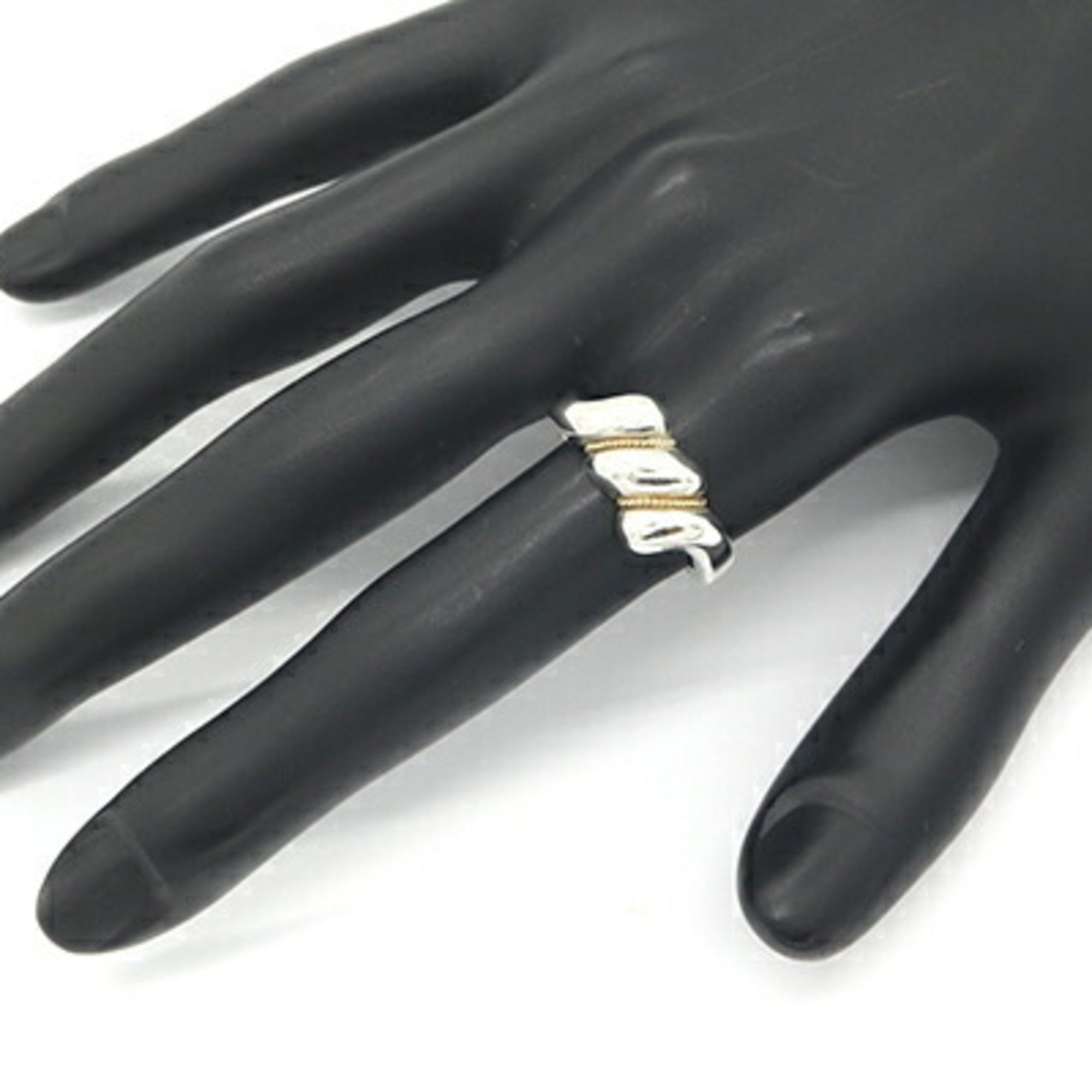 Tiffany Yellow Gold (18K) Sterling Silver 925 Band Ring (Pre-Owned)