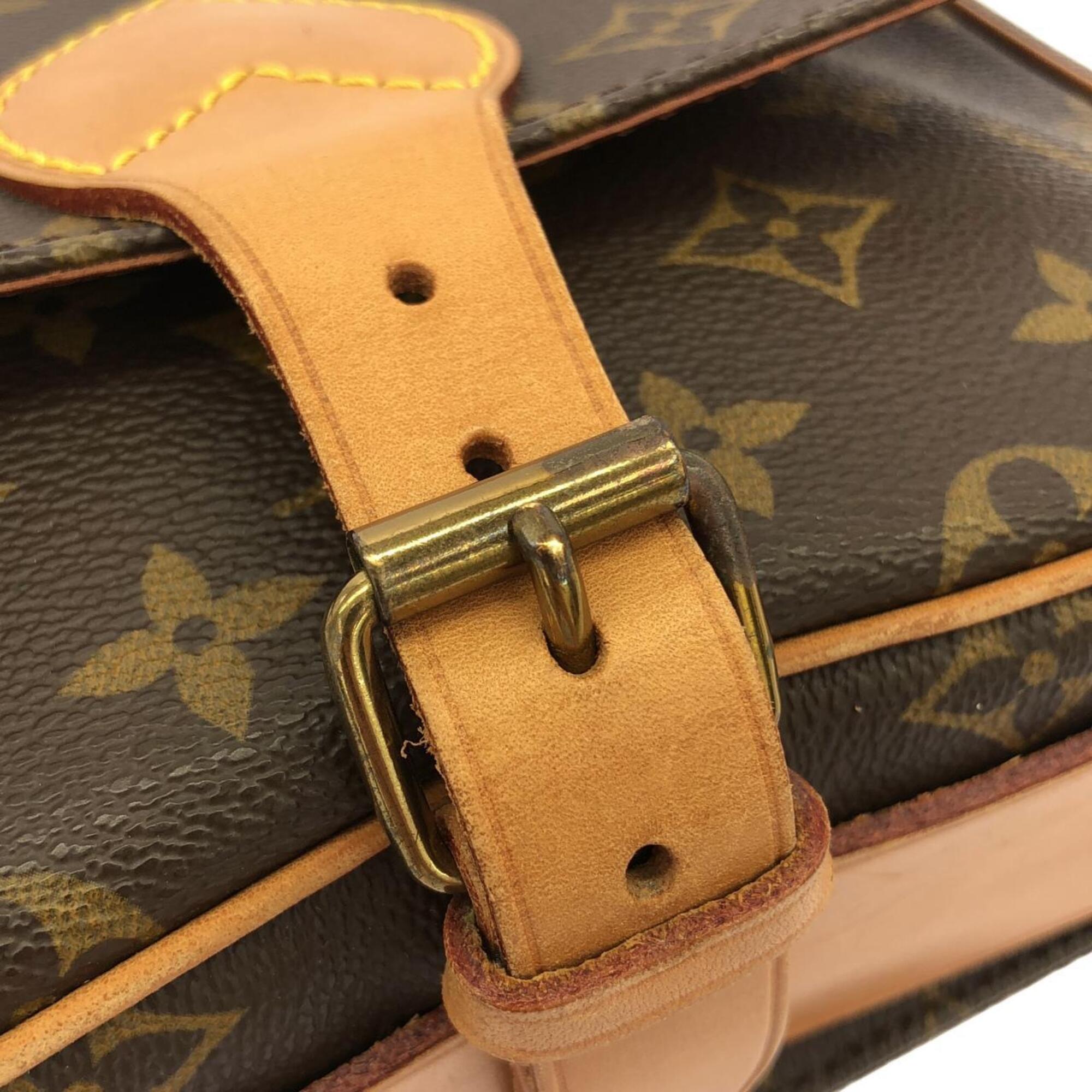 Louis Vuitton Monogram Marron Coated Canvas Shoulder Bag (Pre-Owned)