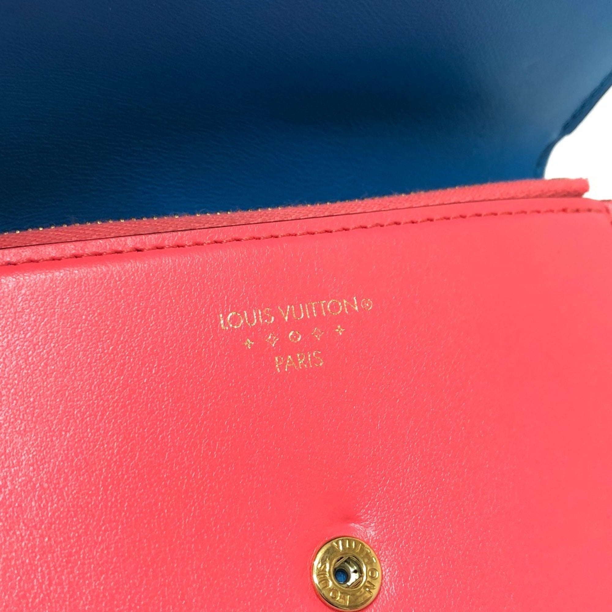 Louis Vuitton Blue Dahlia Galle Pink Leather Coin Purse/Coin Case (Pre-Owned)