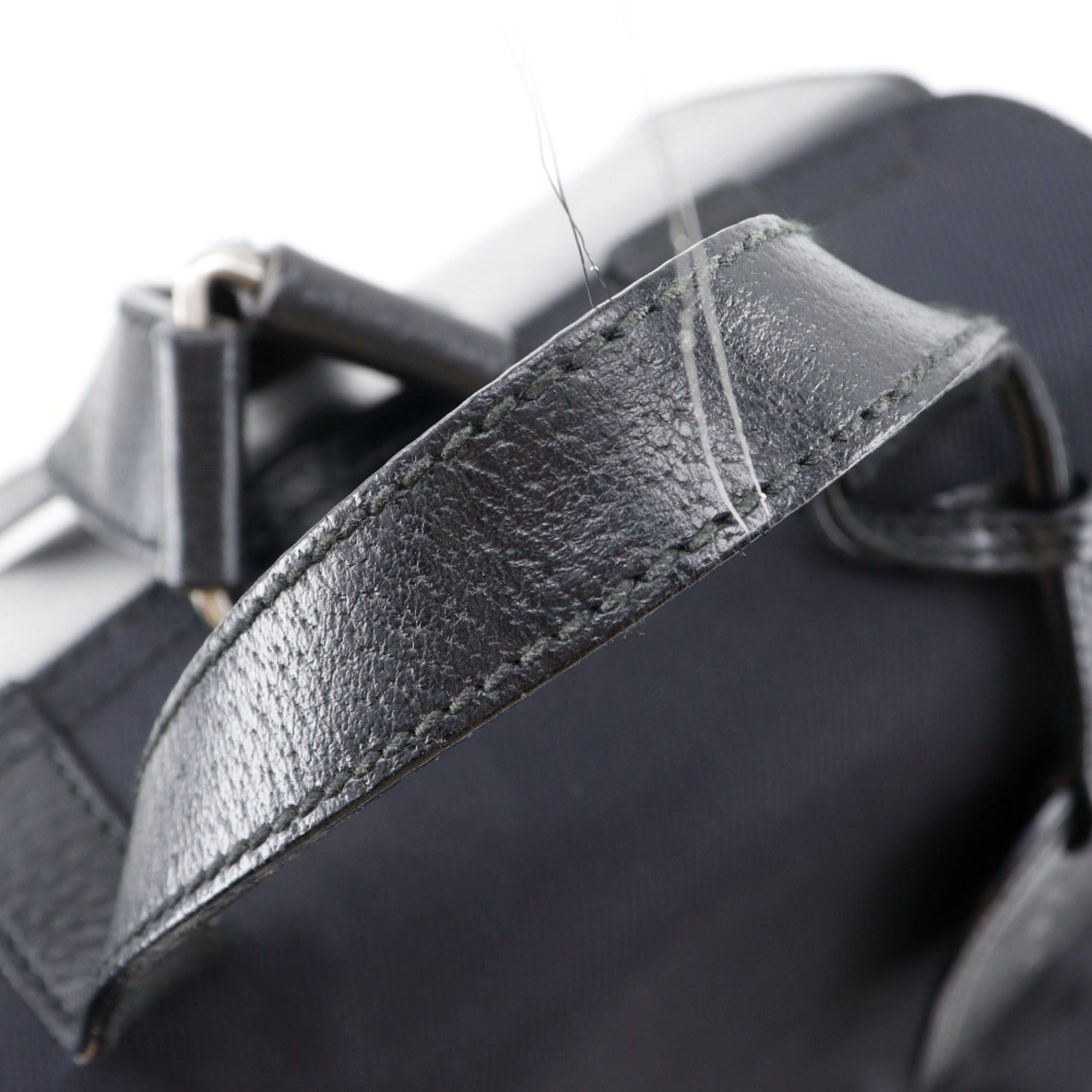 Gucci Black Nylon Canvas Leather Backpack (Pre-Owned)