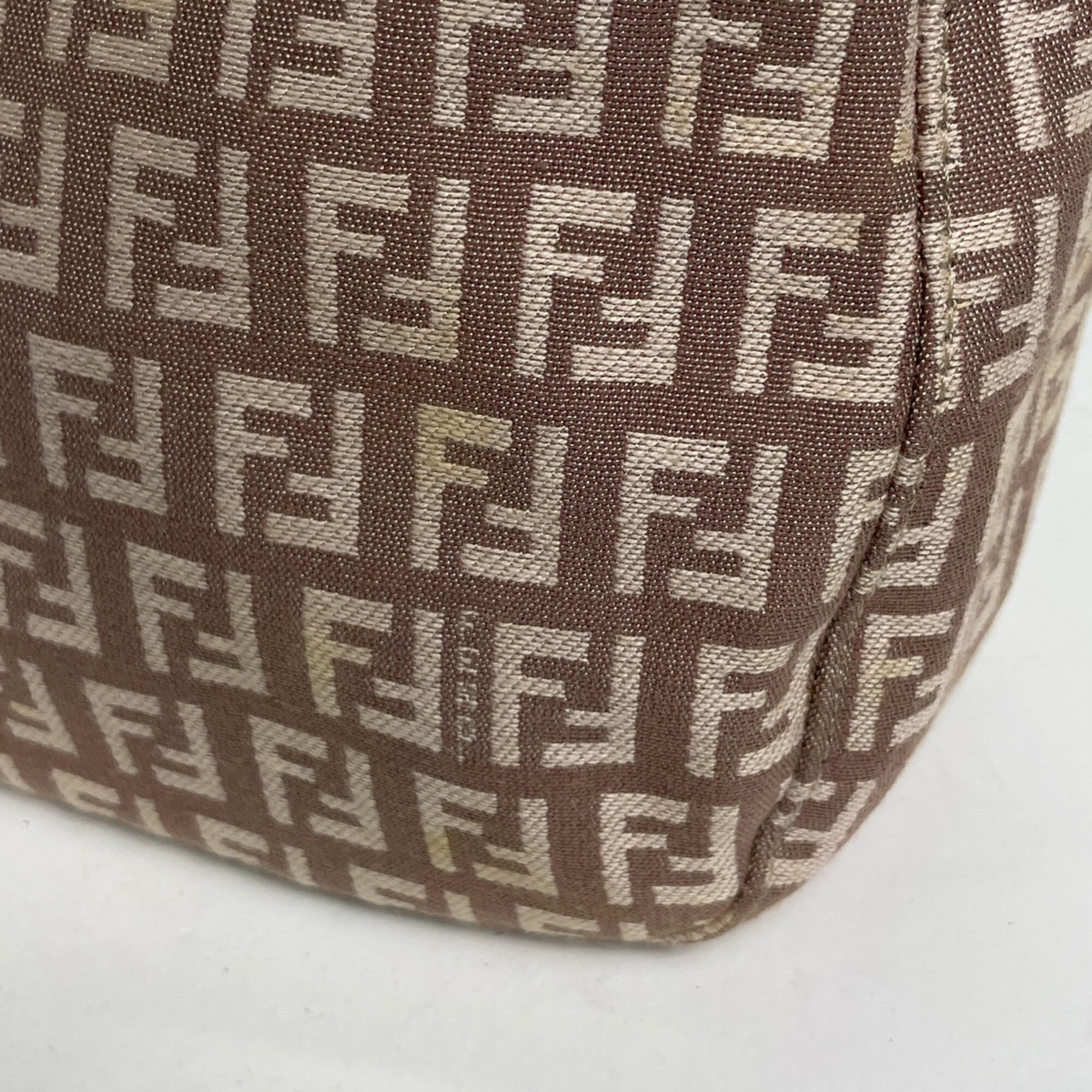 Fendi Pink Canvas Leather Shoulder Bag (Pre-Owned)