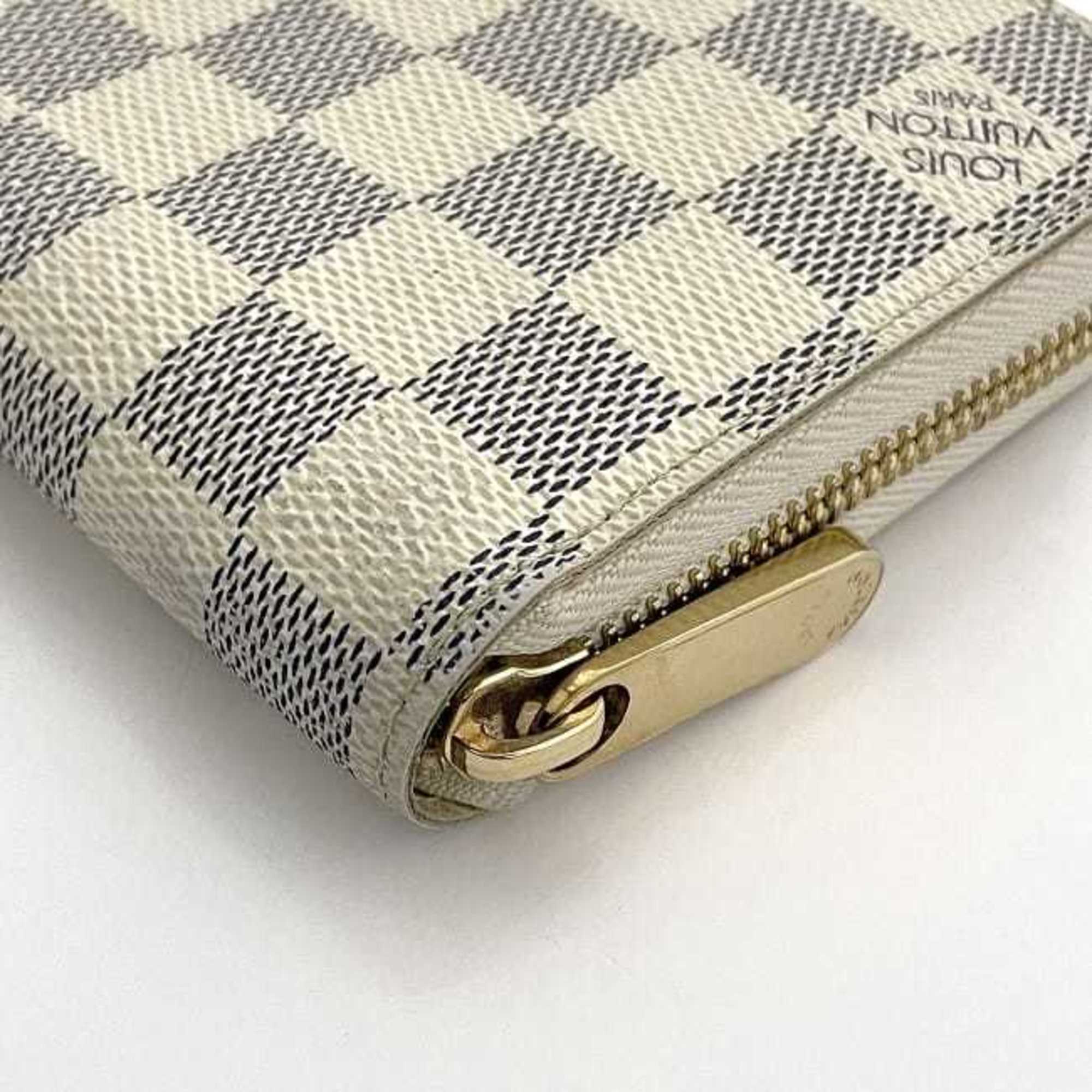 Louis Vuitton Gray White Damier Canvas Long Wallet (Bi-Fold) (Pre-Owned)