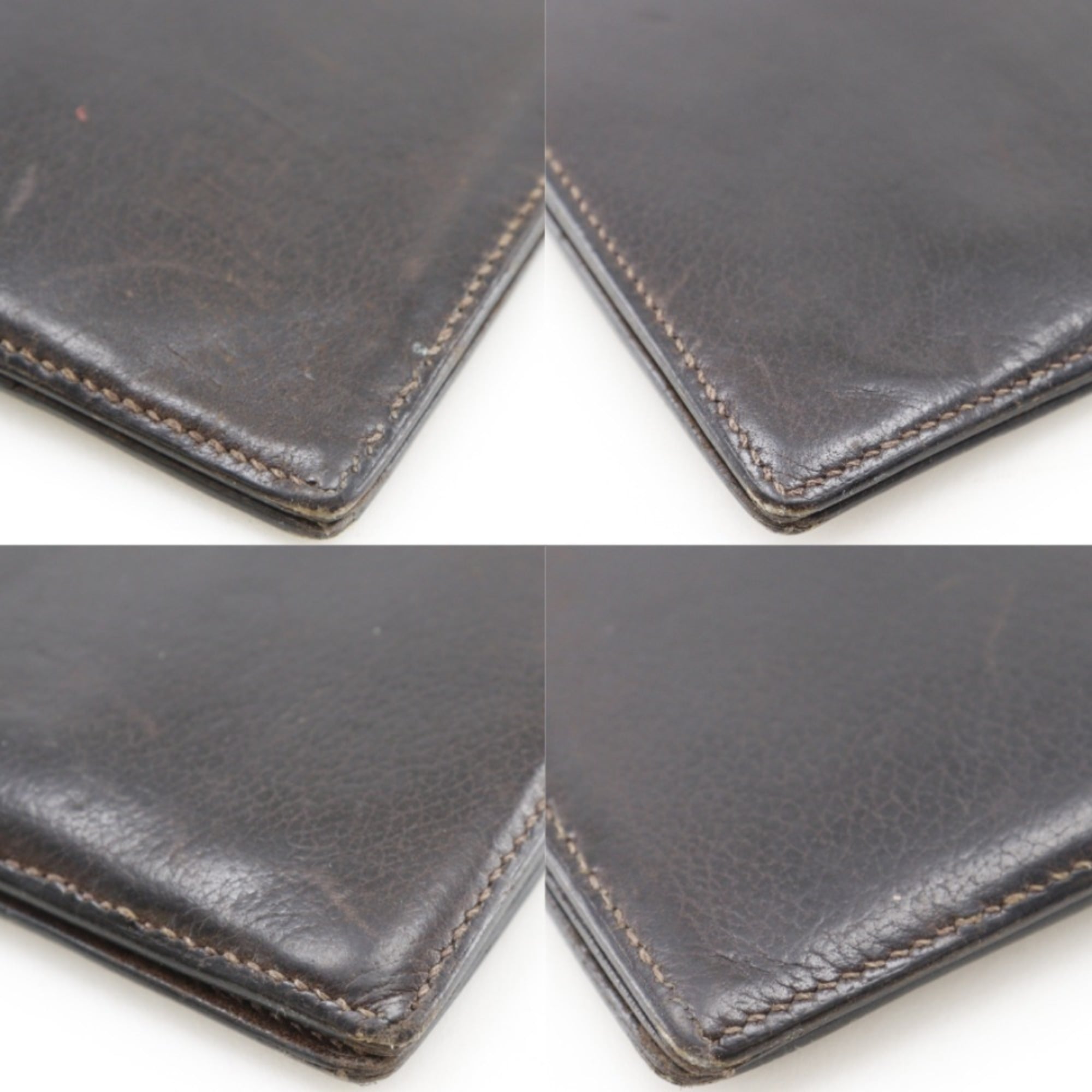 Hermes Brown Leather Bill Wallet (Bi-Fold) (Pre-Owned)
