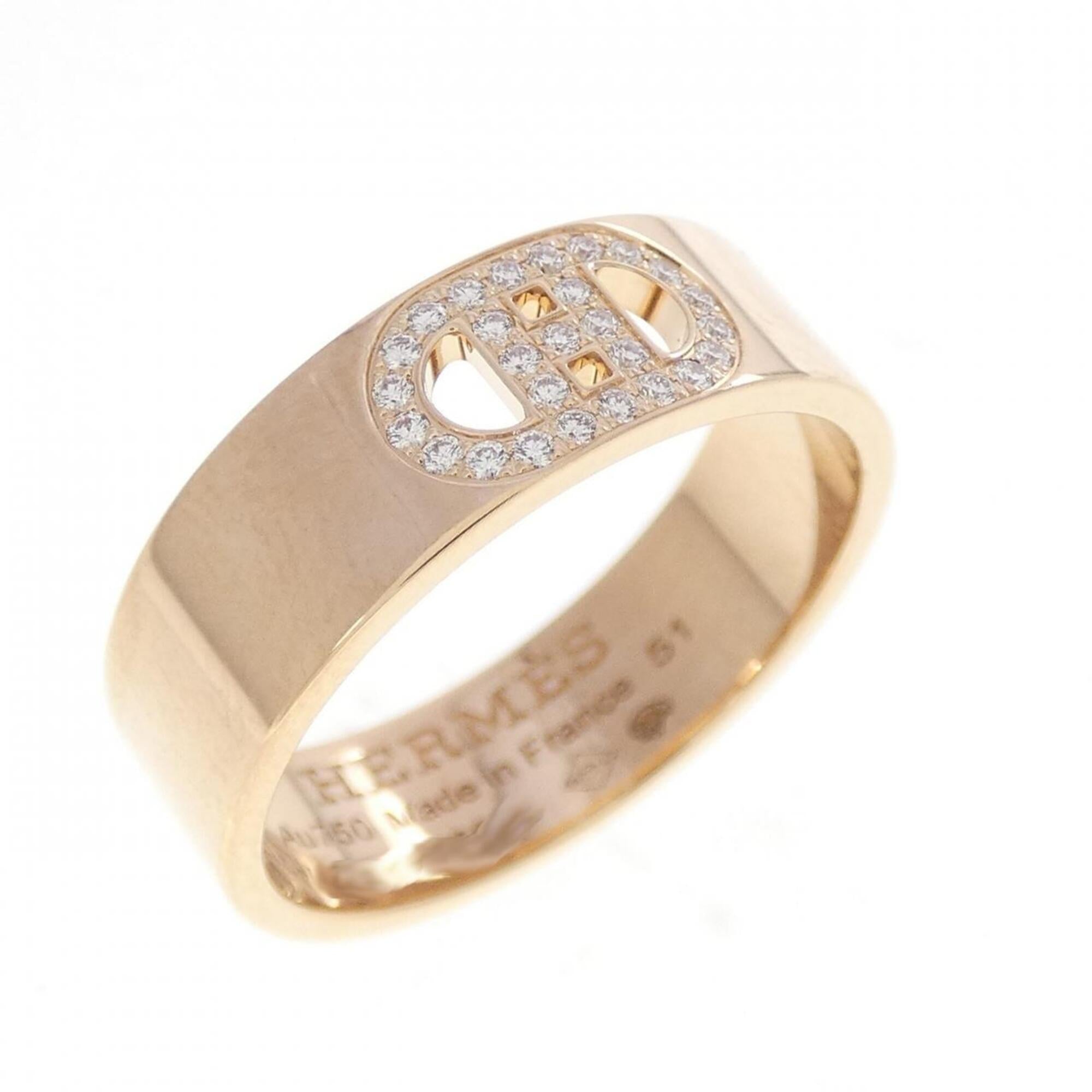 Hermes Pink Gold Pink Gold (18K) Band Ring (Pre-Owned)