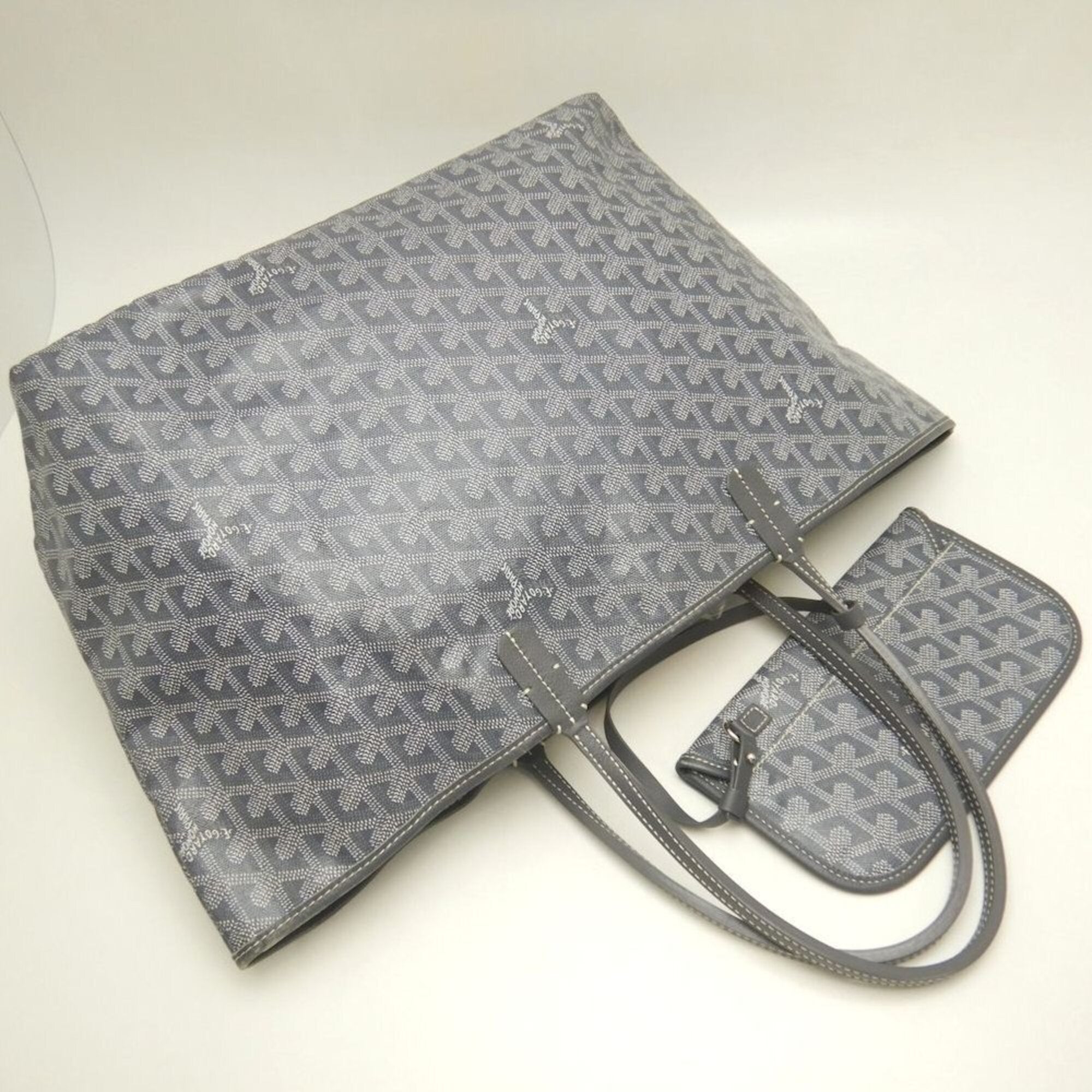 Goyard Gray Coated Canvas Tote Bag (Pre-Owned)