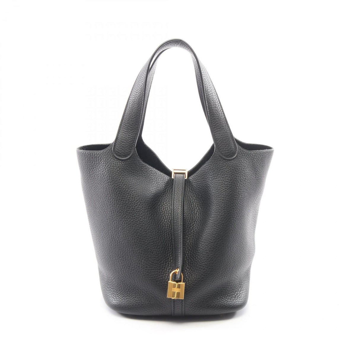 Hermes Black Taurillon Clemence Leather Handbag (Pre-Owned)