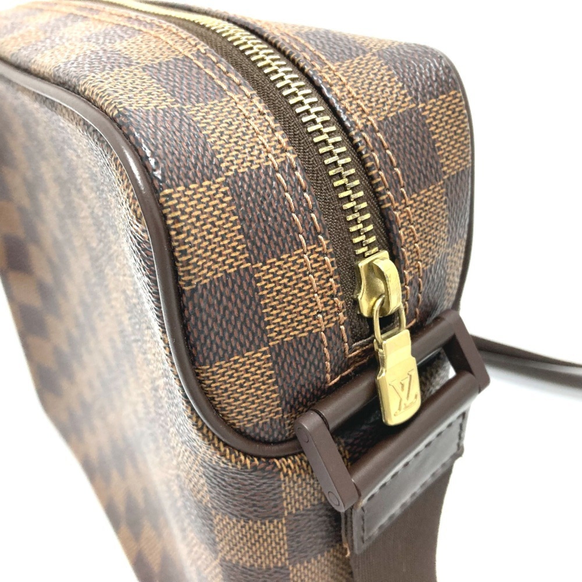 Louis Vuitton Damier Brown Ebene Damier Canvas Pochette Shoulder Bag (Pre-Owned)