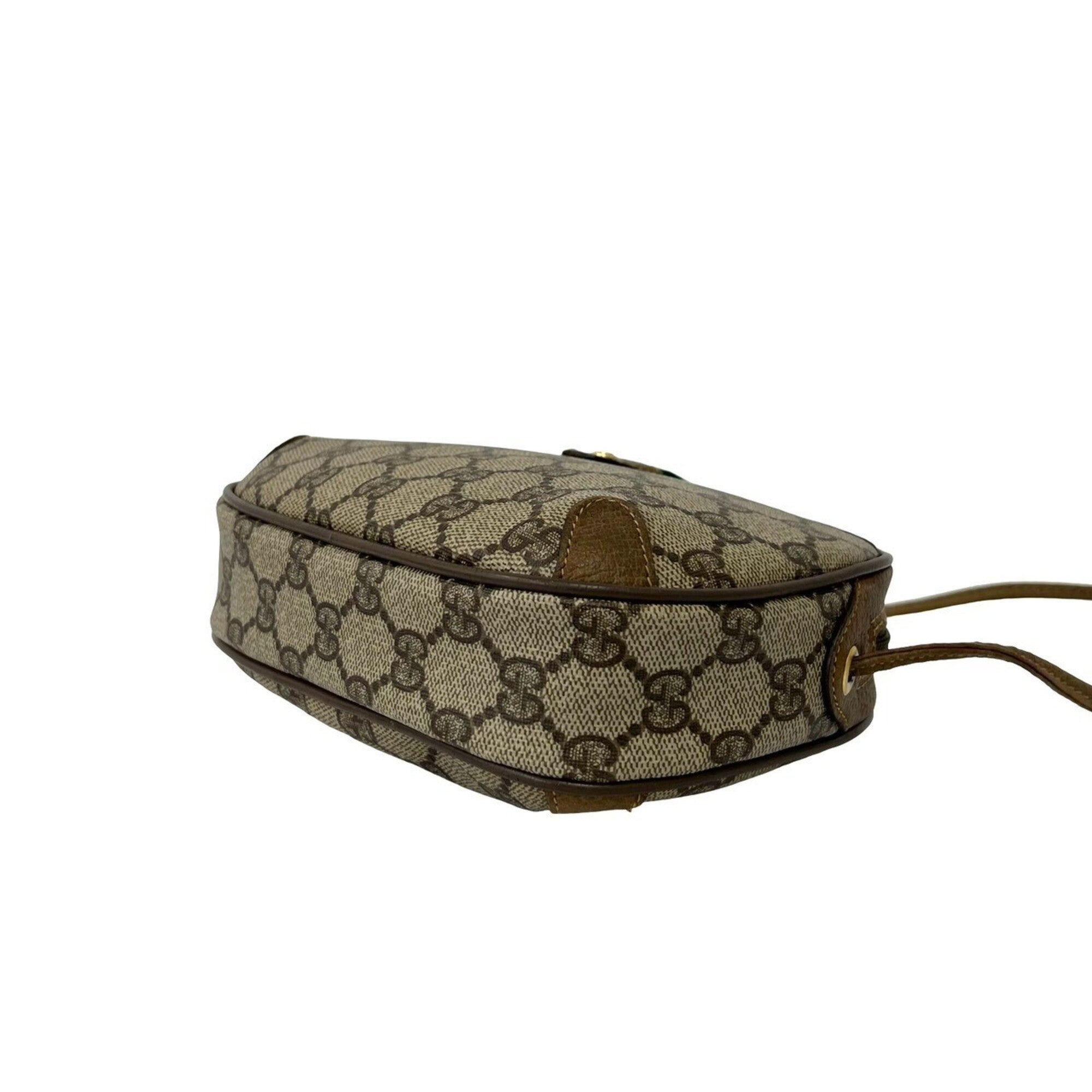 Gucci Brown Green Red Color Leather Pvc Pochette Shoulder Bag (Pre-Owned)