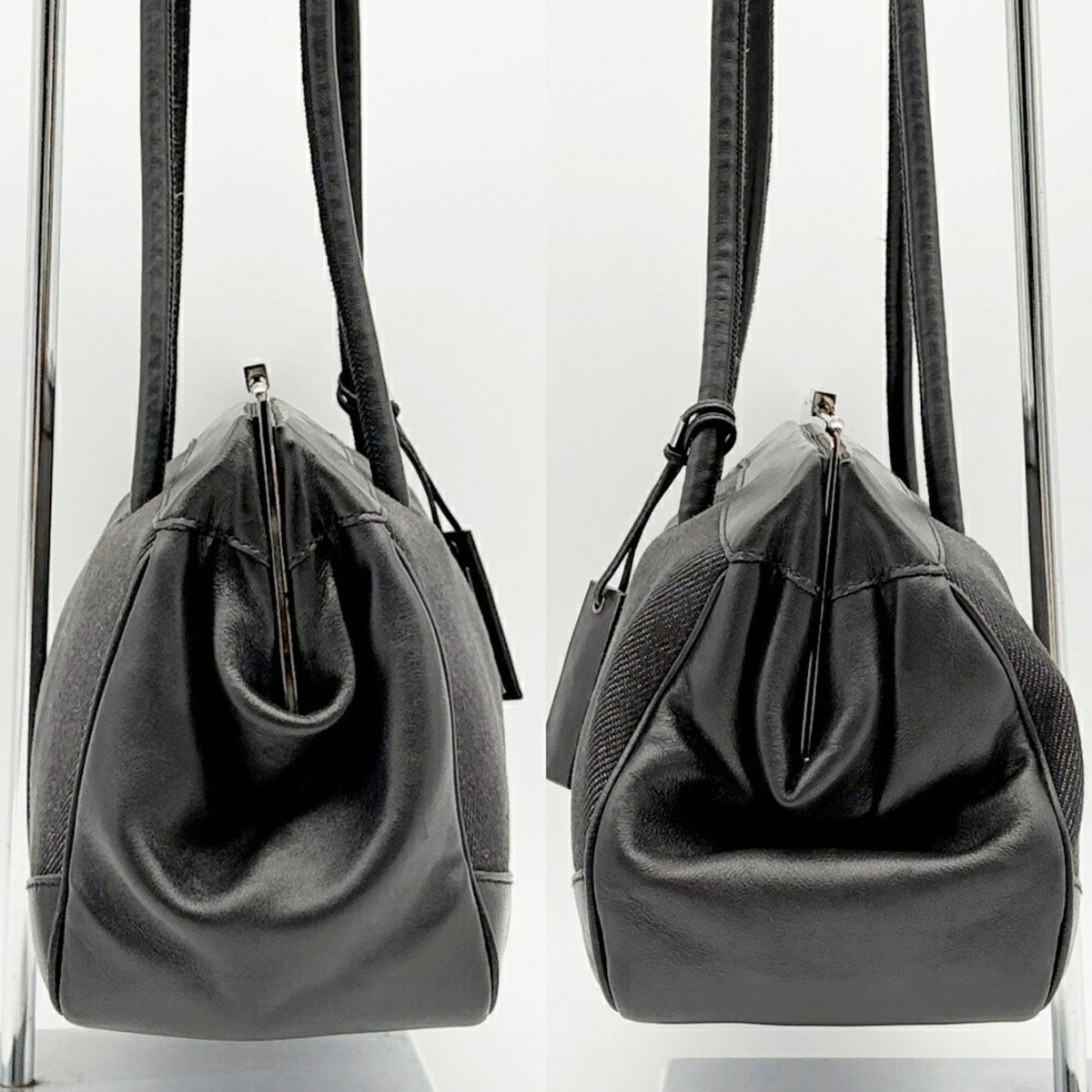Gucci Black Denim Leather Handbag (Pre-Owned)