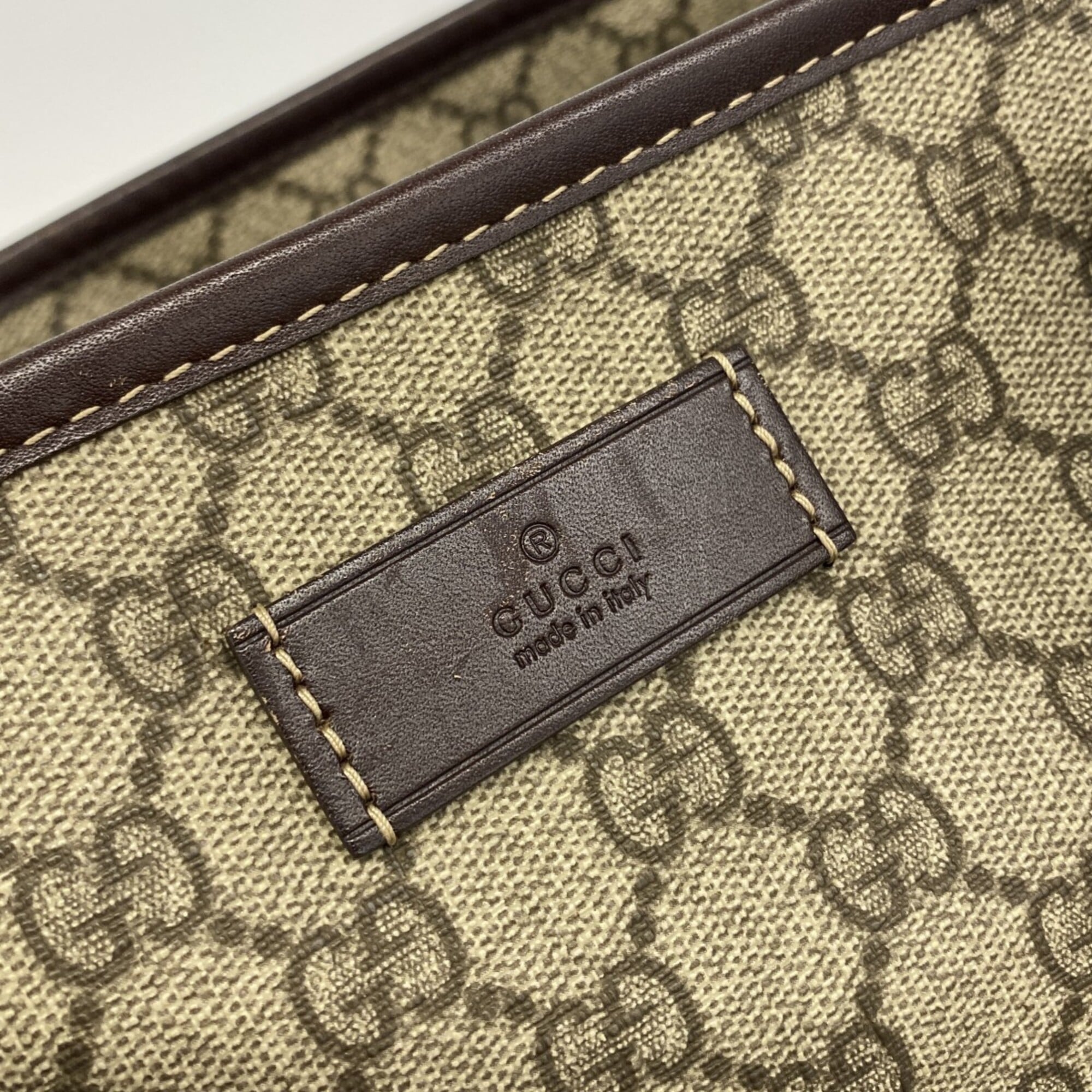 Gucci Beige Brown Pvc Tote Bag (Pre-Owned)