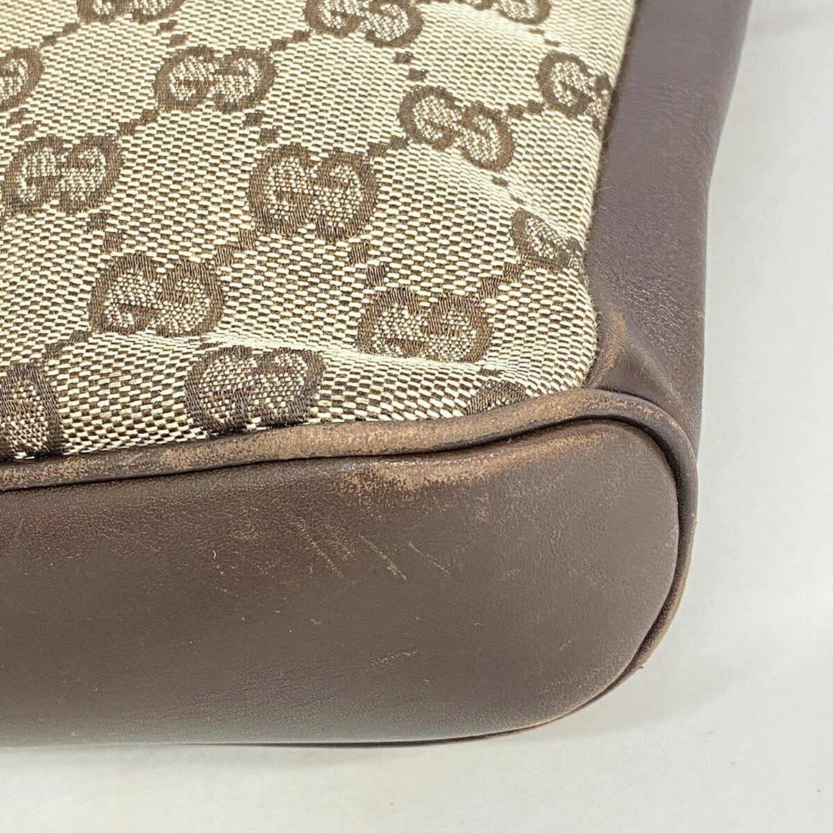 Gucci Brown Canvas Shoulder Bag (Pre-Owned)
