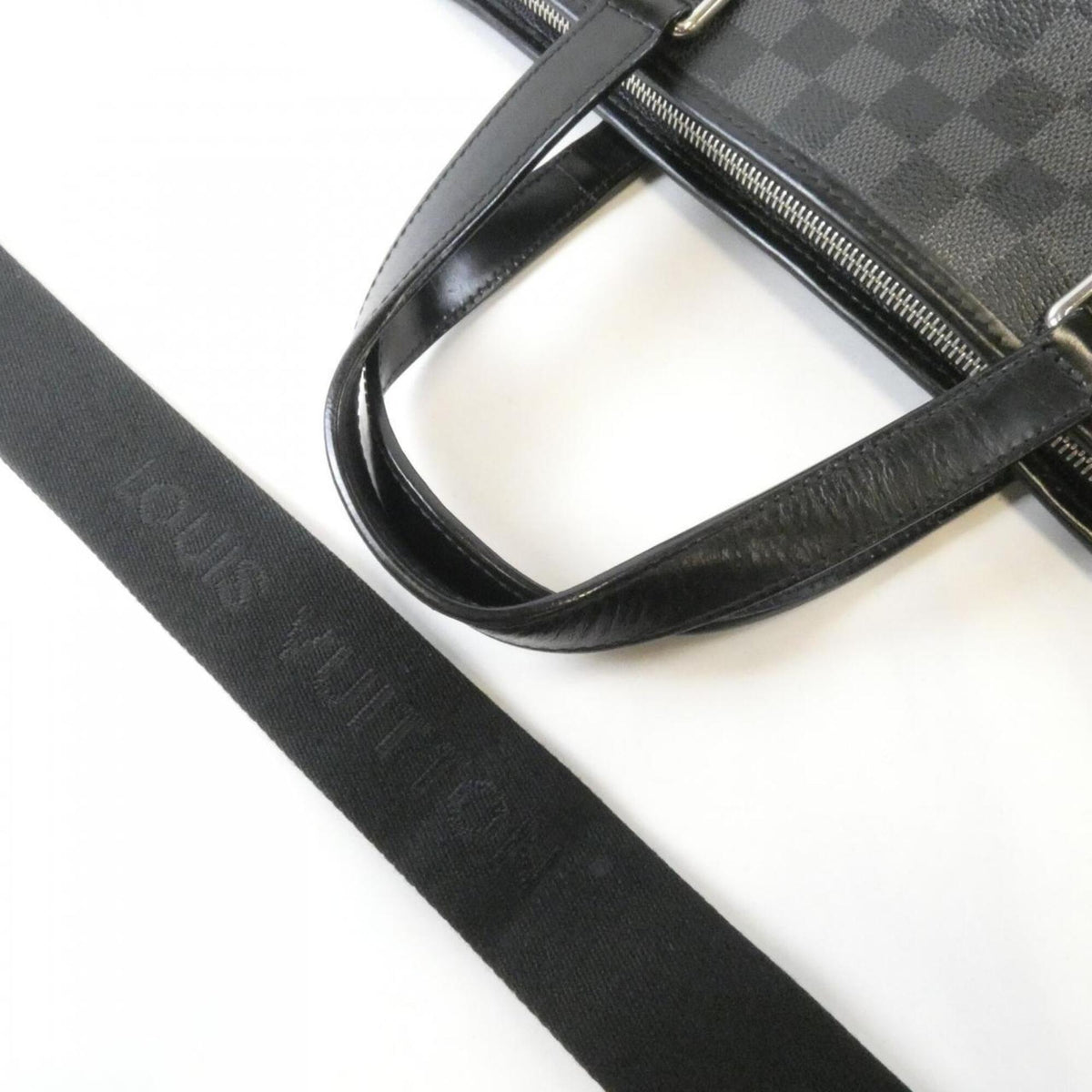 Louis Vuitton Dark Gray Graphite Coated Canvas Handbag (Pre-Owned)