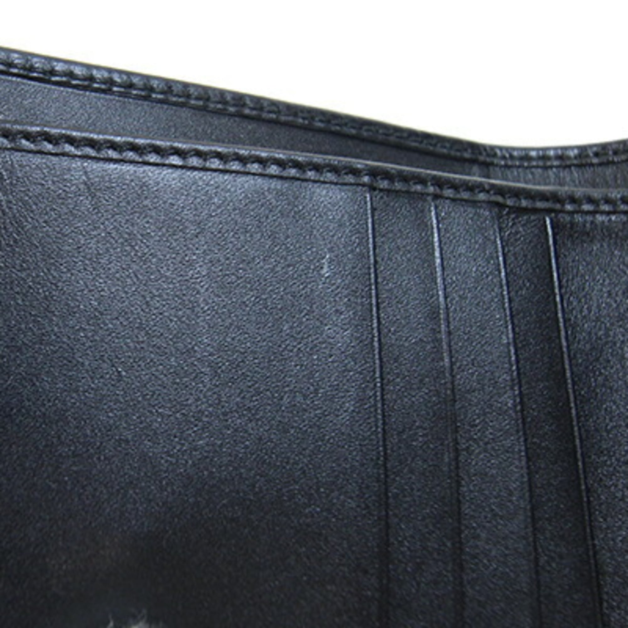 Fendi Black Canvas Leather Card Wallet (Pre-Owned)