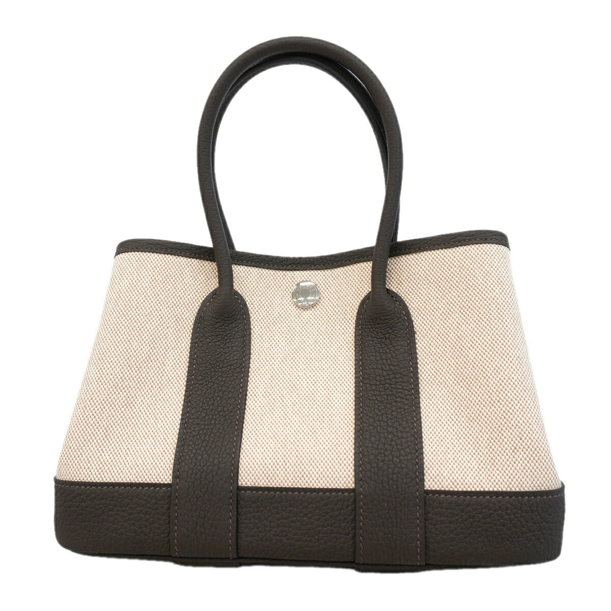 Hermes Brown Toile H Handbag (Pre-Owned)