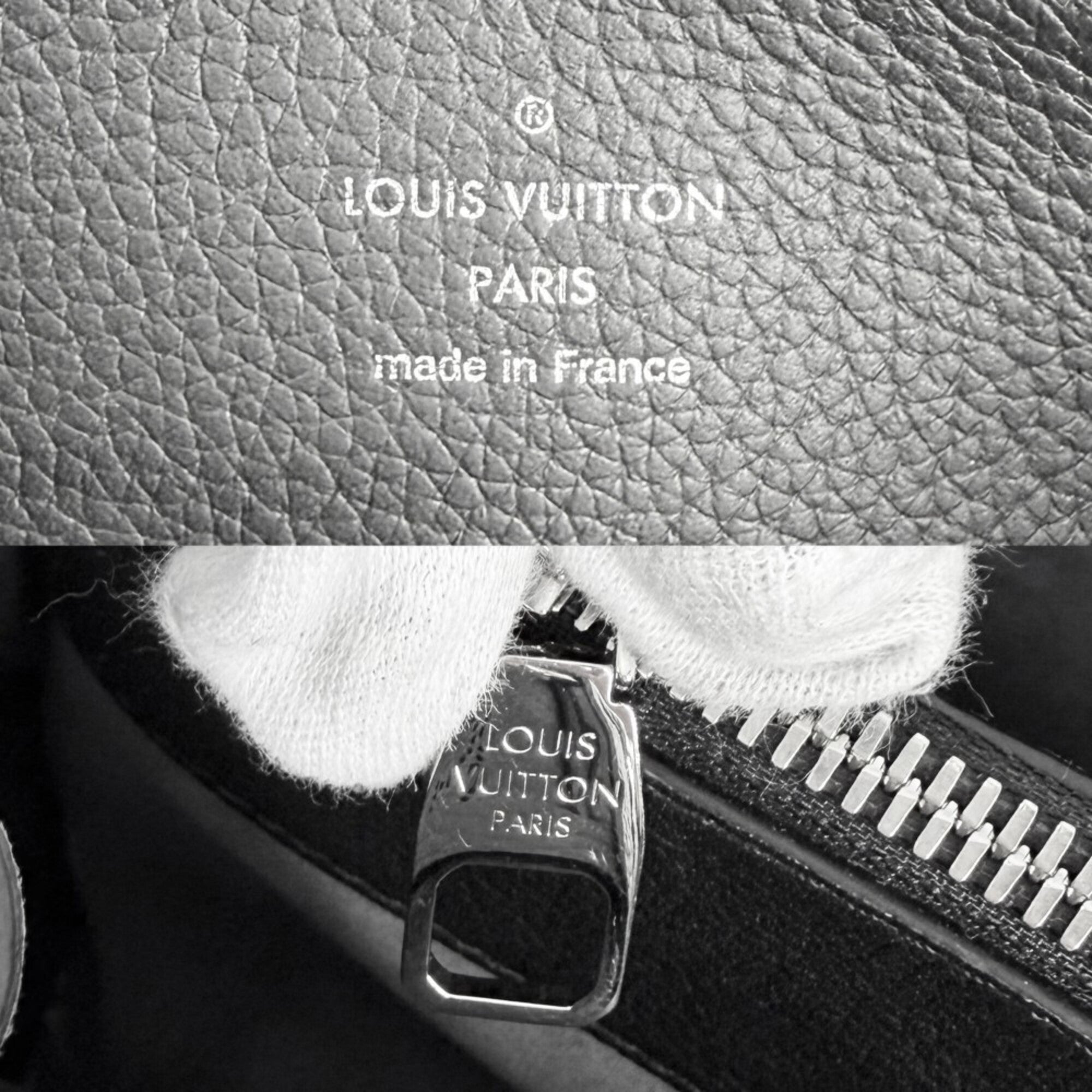 Louis Vuitton Noir Monogram Mahina Leather Handbag Shoulder Bag (Pre-Owned)