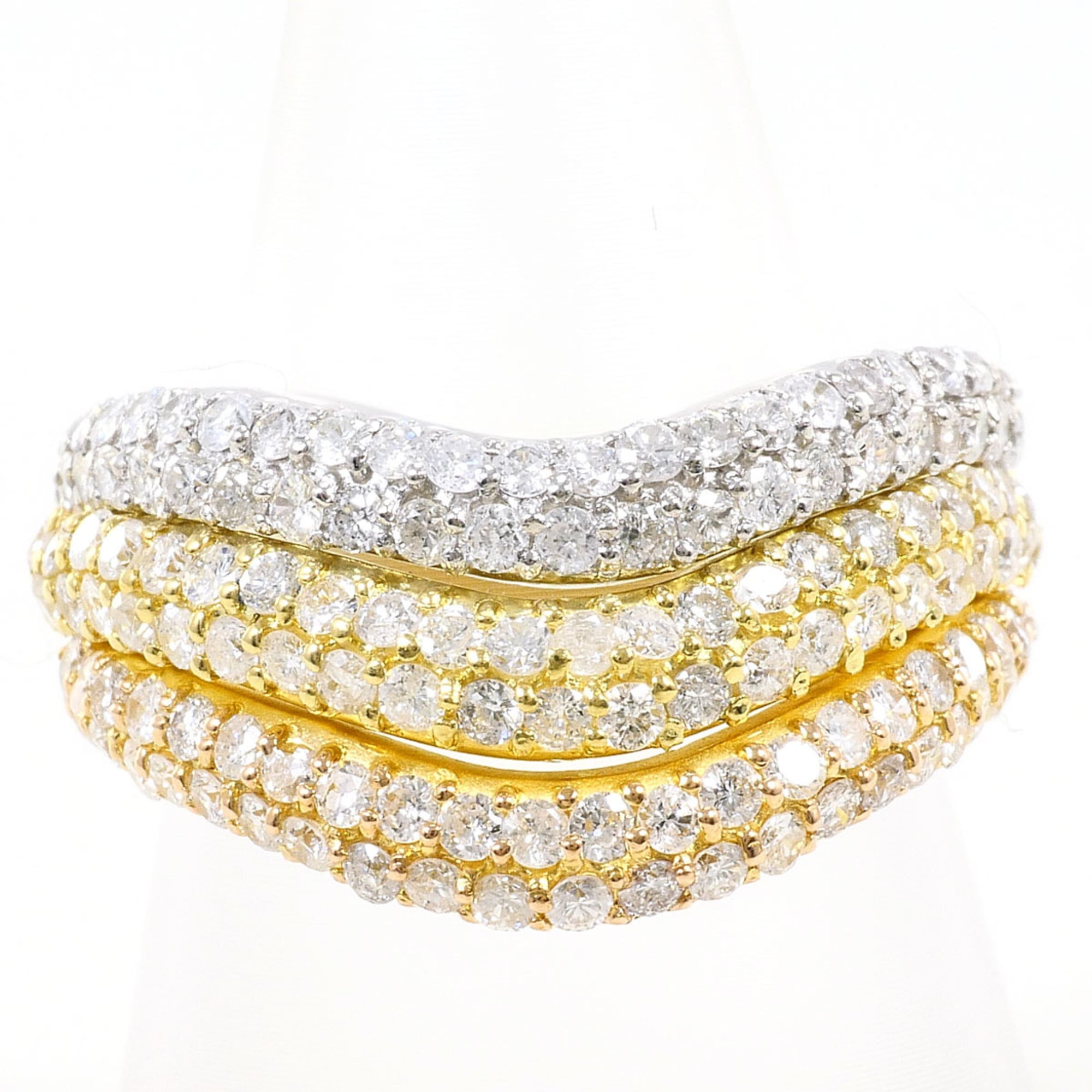 Unbranded Pink Gold Platinum Yellow Gold Yellow Gold (18K) Pink Gold (18K) Platinum 900 Band Ring (Pre-Owned)