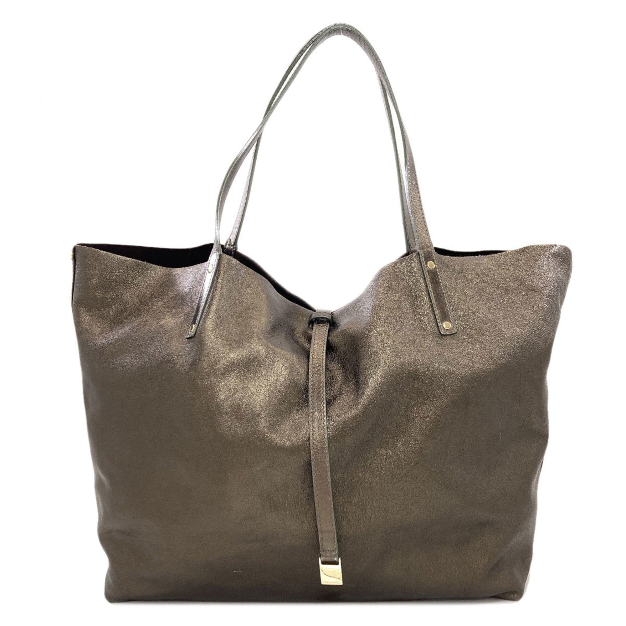 Tiffany Bronze Leather Pouch Tote Bag (Pre-Owned)