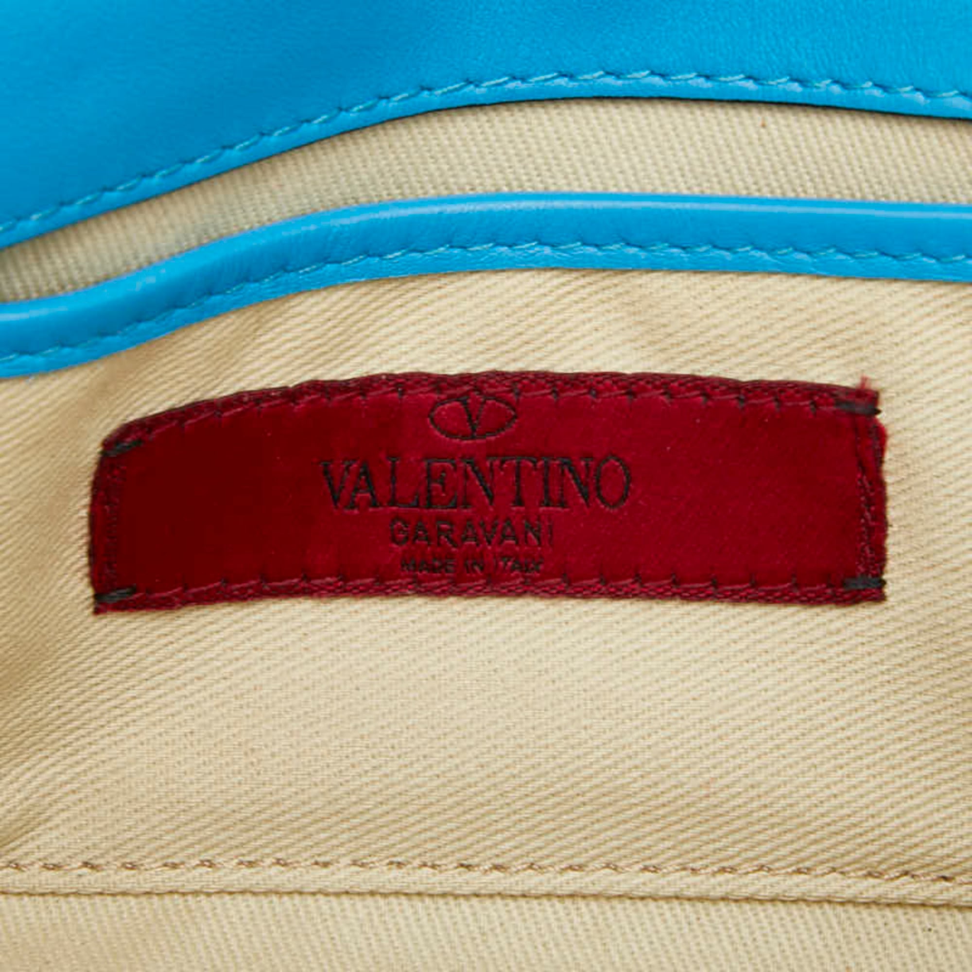 Valentino Blue Leather Shoulder Bag (Pre-Owned)