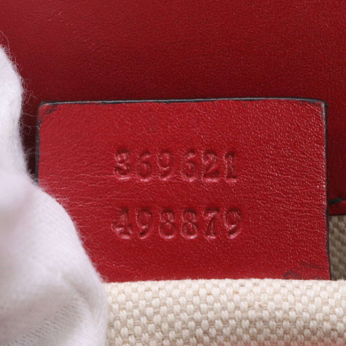 Gucci Red Color Leather Shoulder Bag Tote Bag (Pre-Owned)