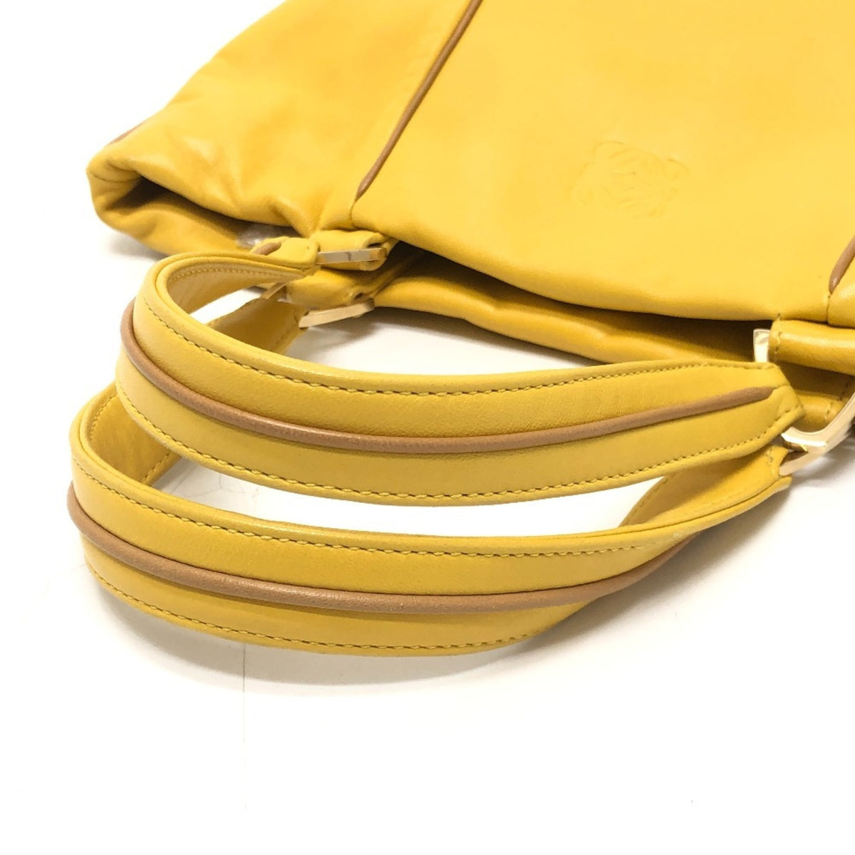 Loewe Yellow Leather Handbag Tote Bag (Pre-Owned)