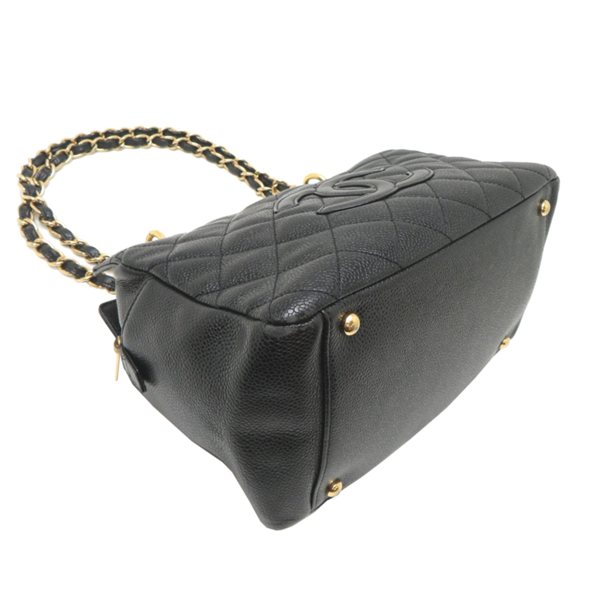 Chanel Black Grained Calfskin Tote Bag (Pre-Owned)