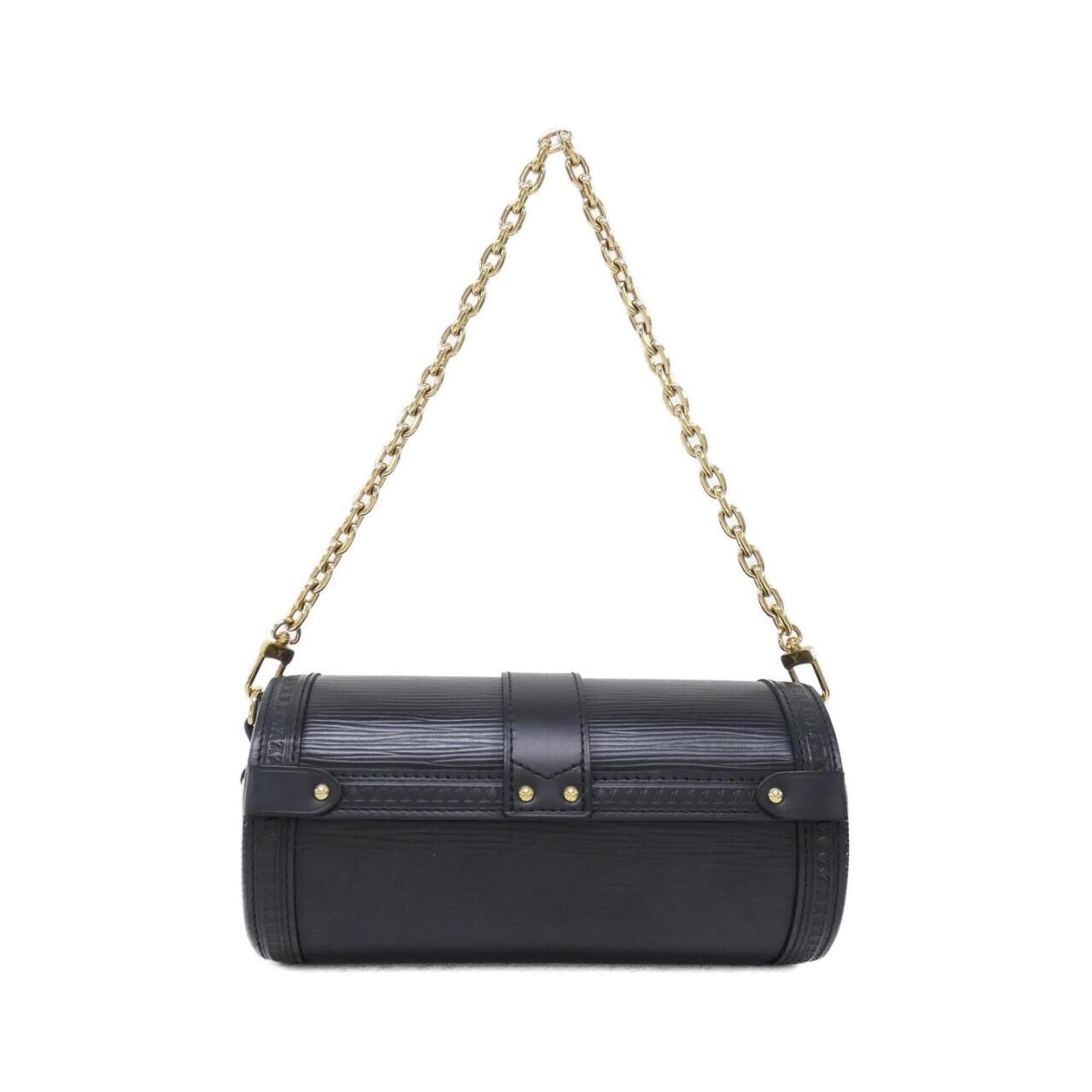 Louis Vuitton Black Leather Shoulder Bag (Pre-Owned)