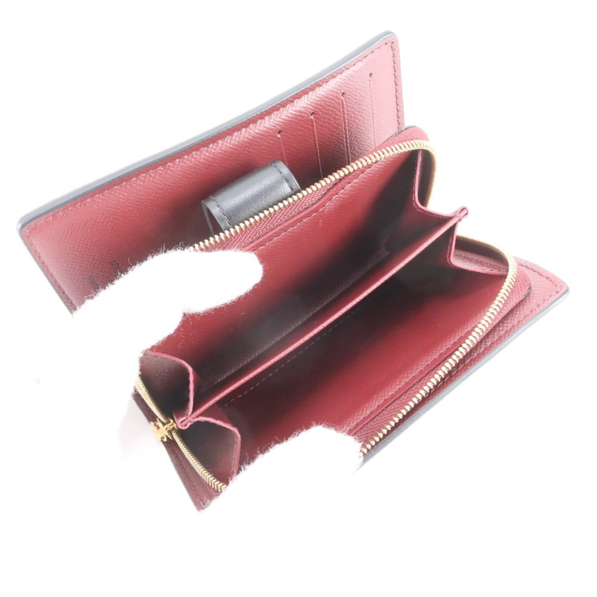 Louis Vuitton Bordeaux Leather Coated Canvas Wallet (Bi-Fold) (Pre-Owned)