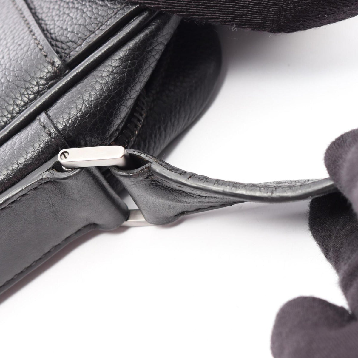 Prada Black Leather Handbag Shoulder Bag (Pre-Owned)