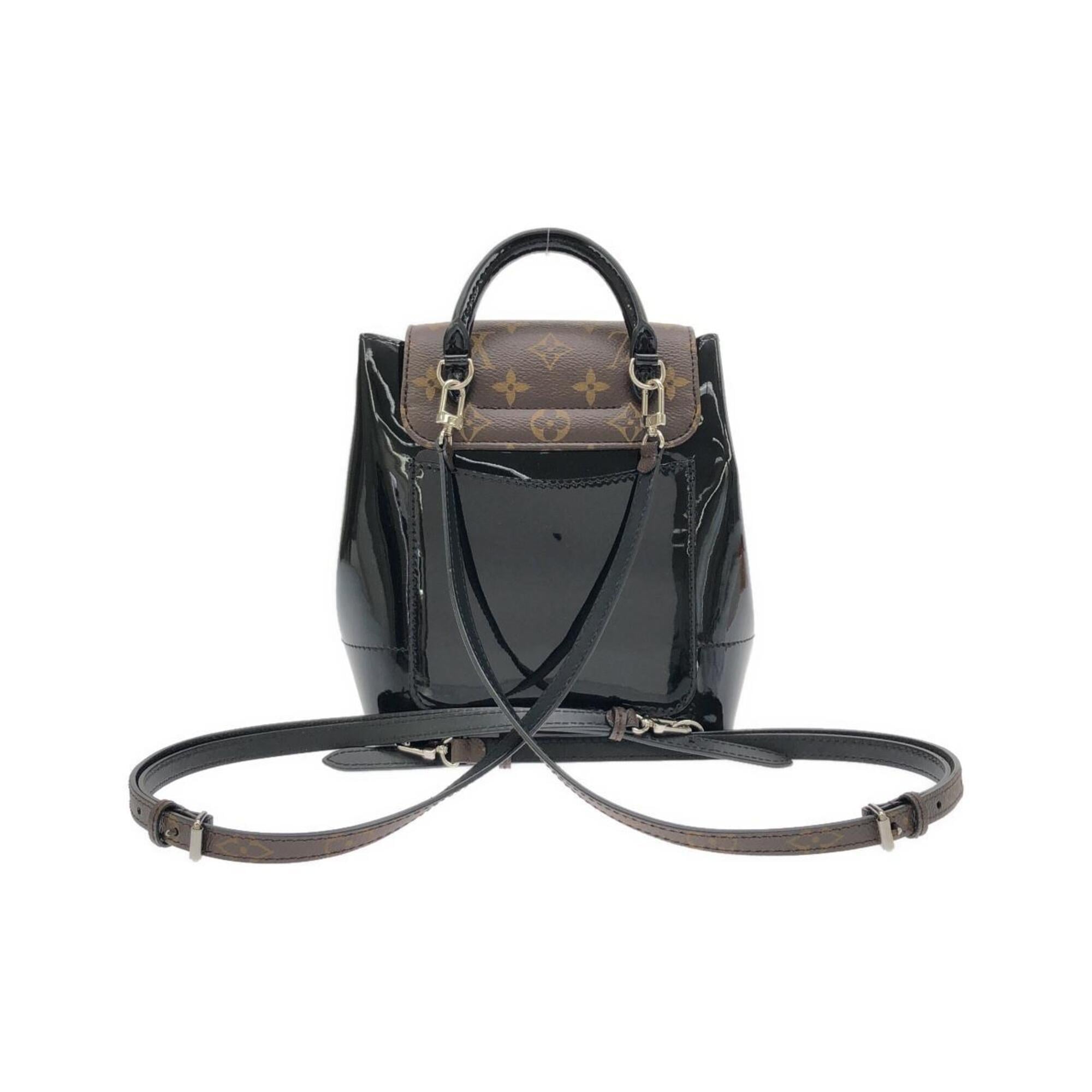 Louis Vuitton Black Coated Canvas Backpack (Pre-Owned)
