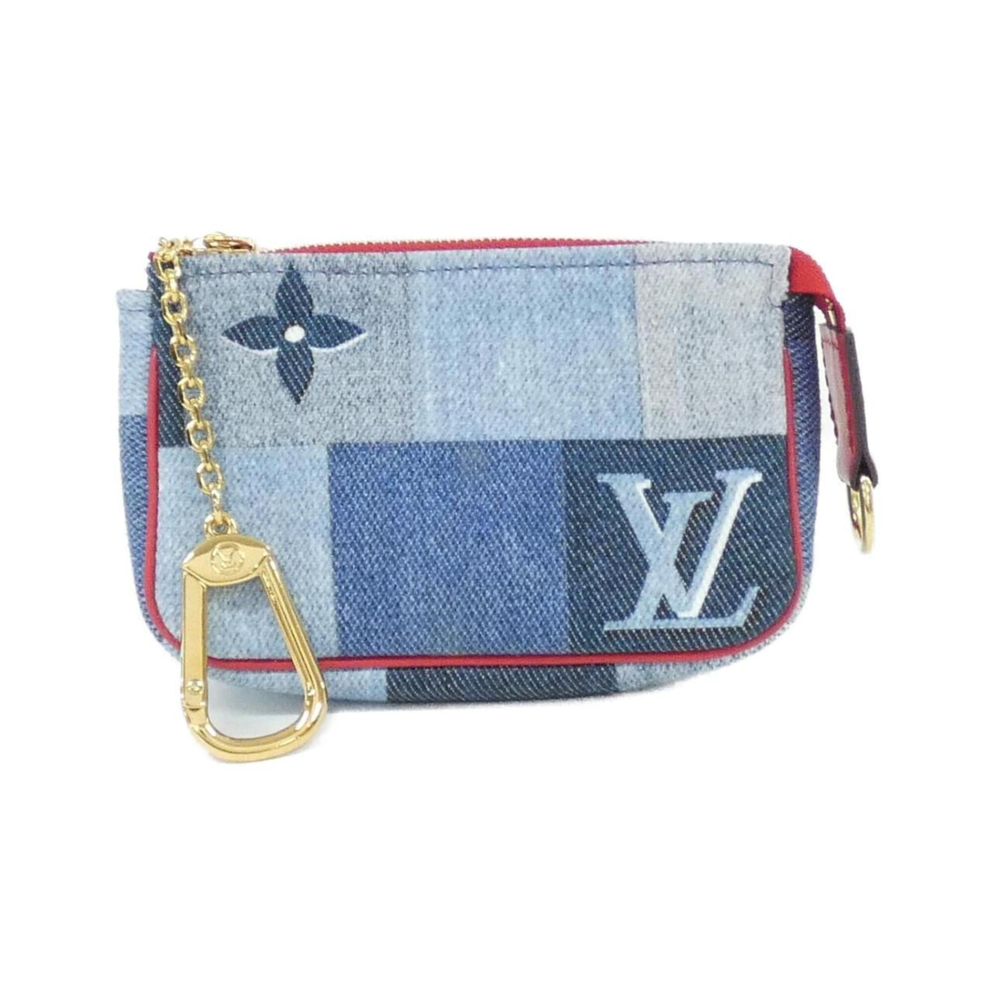 Louis Vuitton Blue Denim Coin Purse/Coin Case (Pre-Owned)