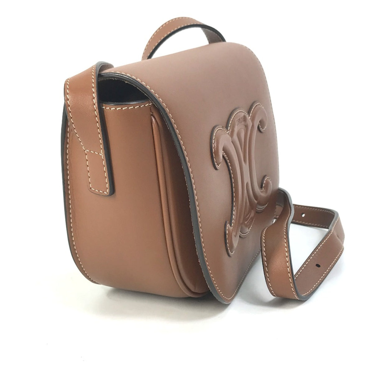Celine Brown Leather Shoulder Bag (Pre-Owned)