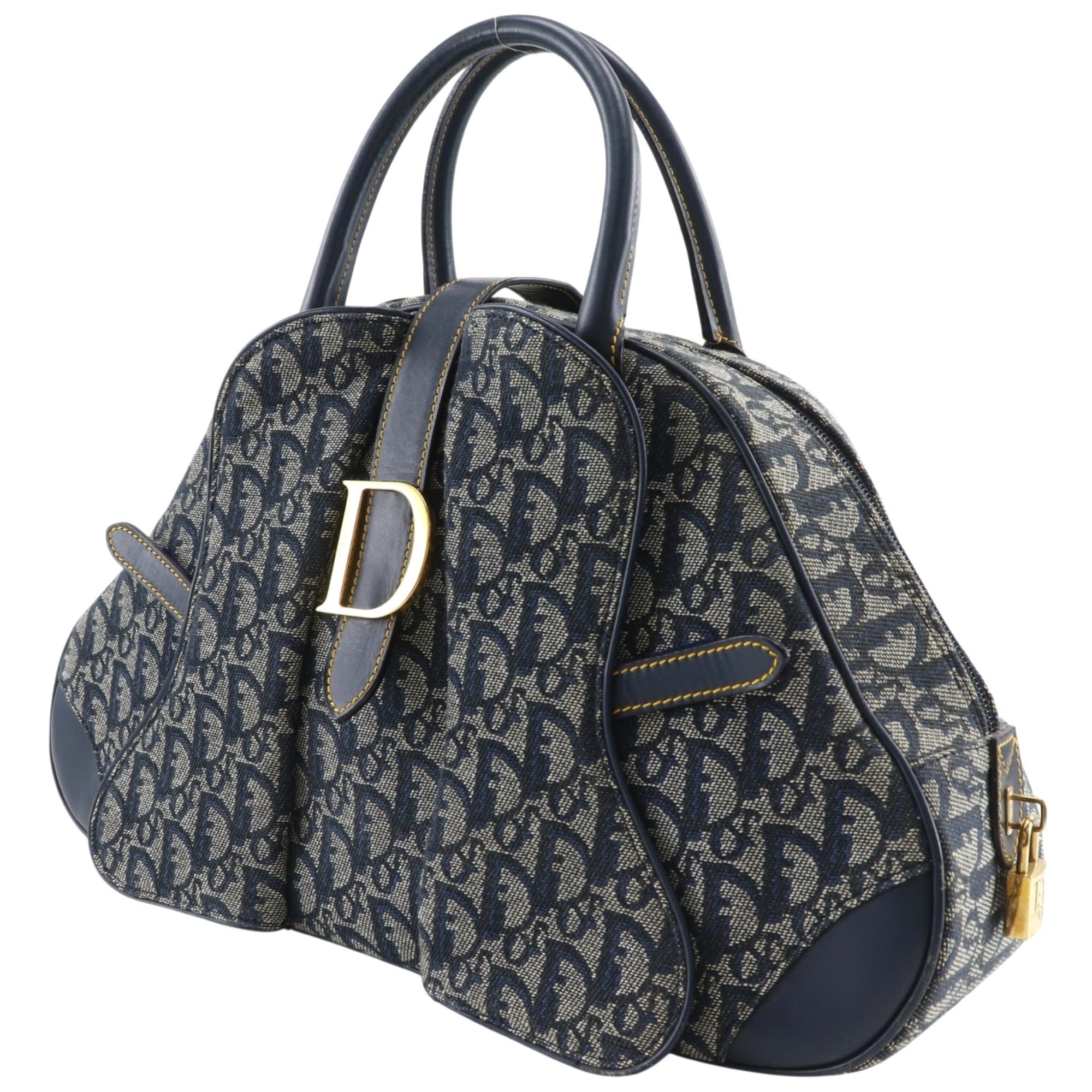 Christian Dior Navy Canvas Handbag (Pre-Owned)