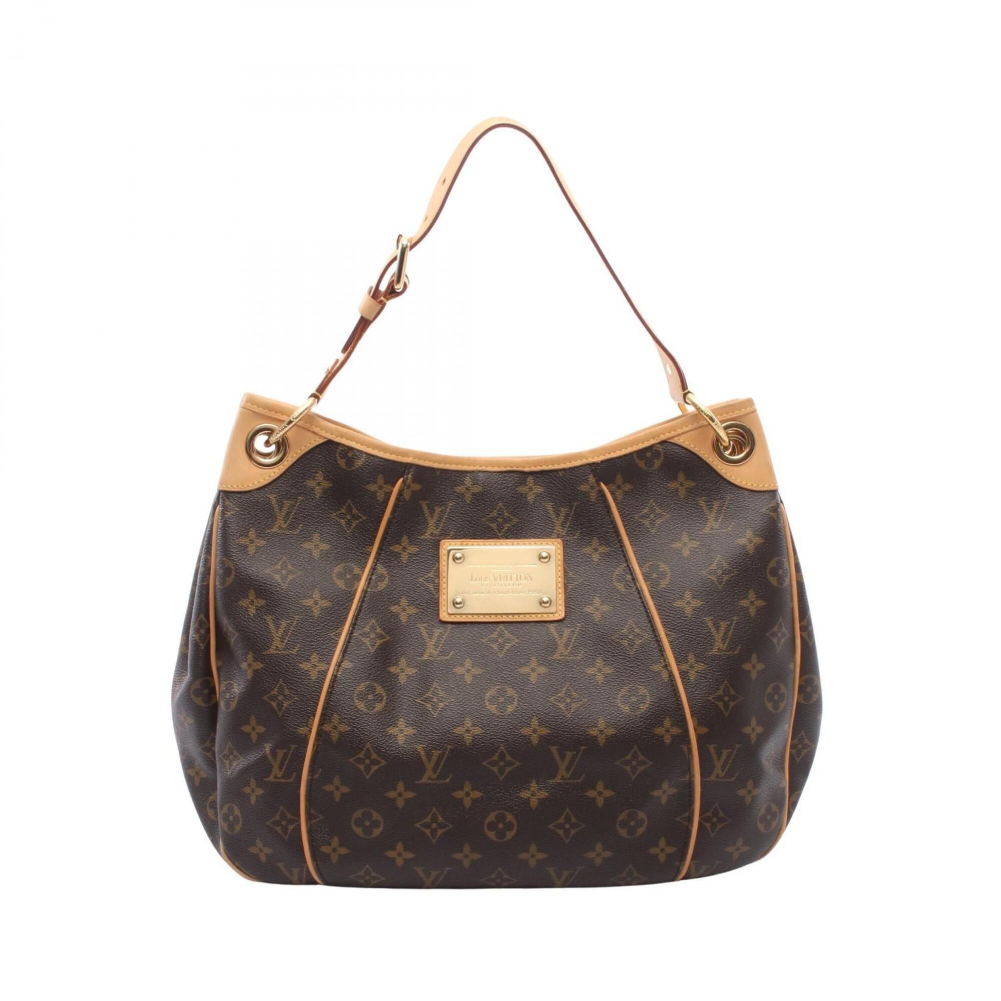 Louis Vuitton Brown Coated Canvas Leather Handbag Shoulder Bag (Pre-Owned)