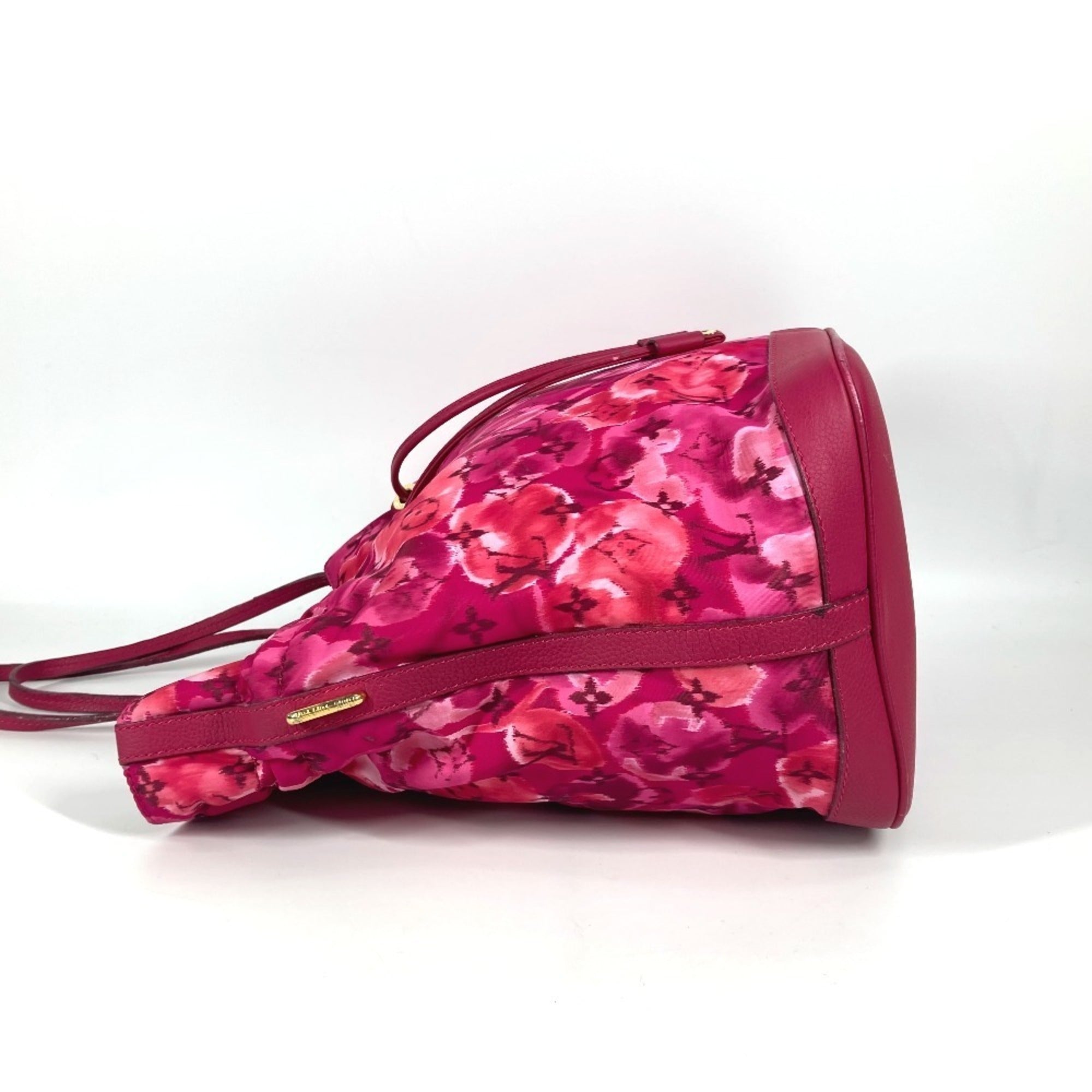 Louis Vuitton Pink Leather Nylon Shoulder Bag Tote Bag (Pre-Owned)