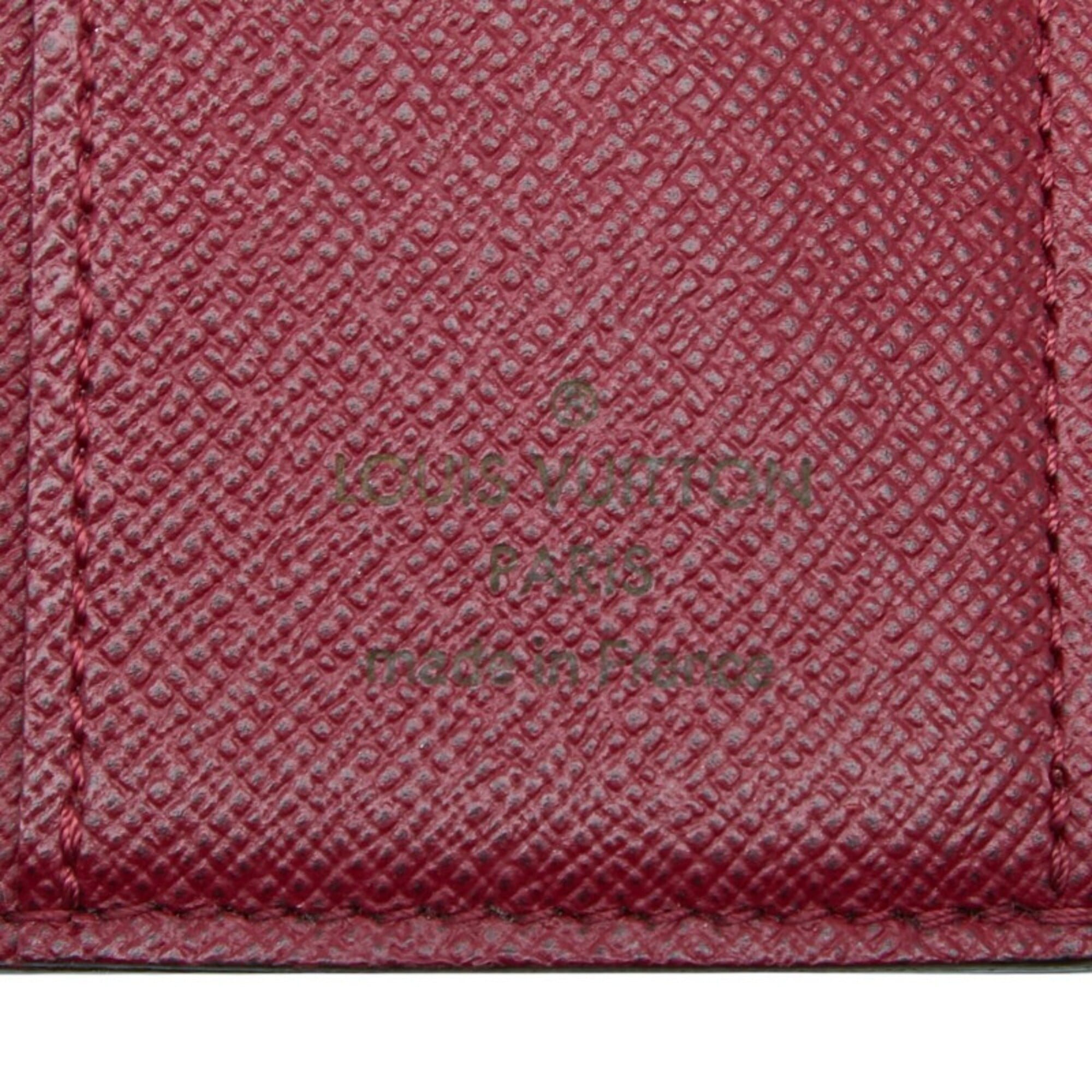 Louis Vuitton Brown Fuchsia Pink Pvc Leather Wallet (Tri-Fold) (Pre-Owned)