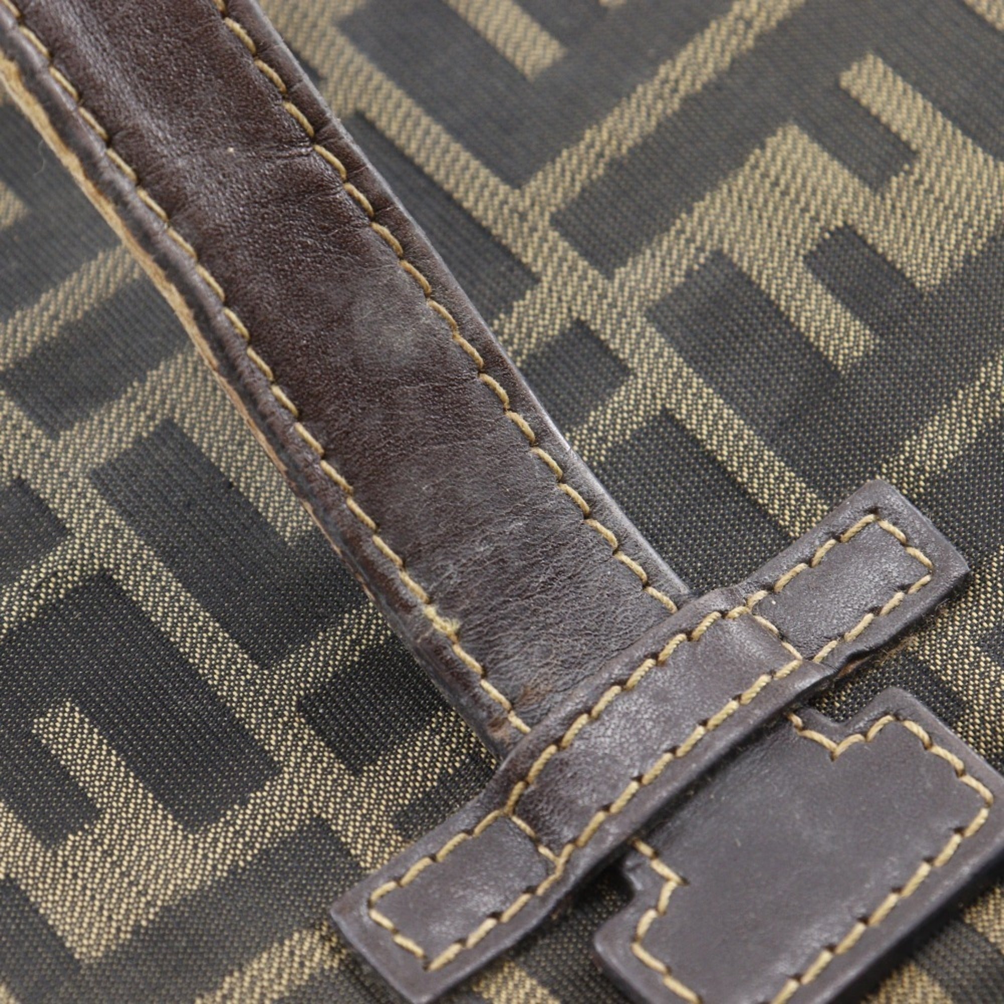 Fendi Brown Nylon Canvas Pouch (Pre-Owned)