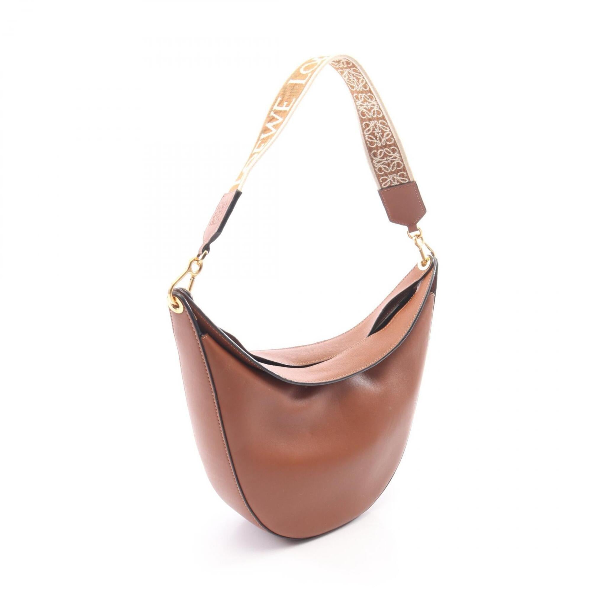 Loewe Brown Leather Handbag Shoulder Bag (Pre-Owned)