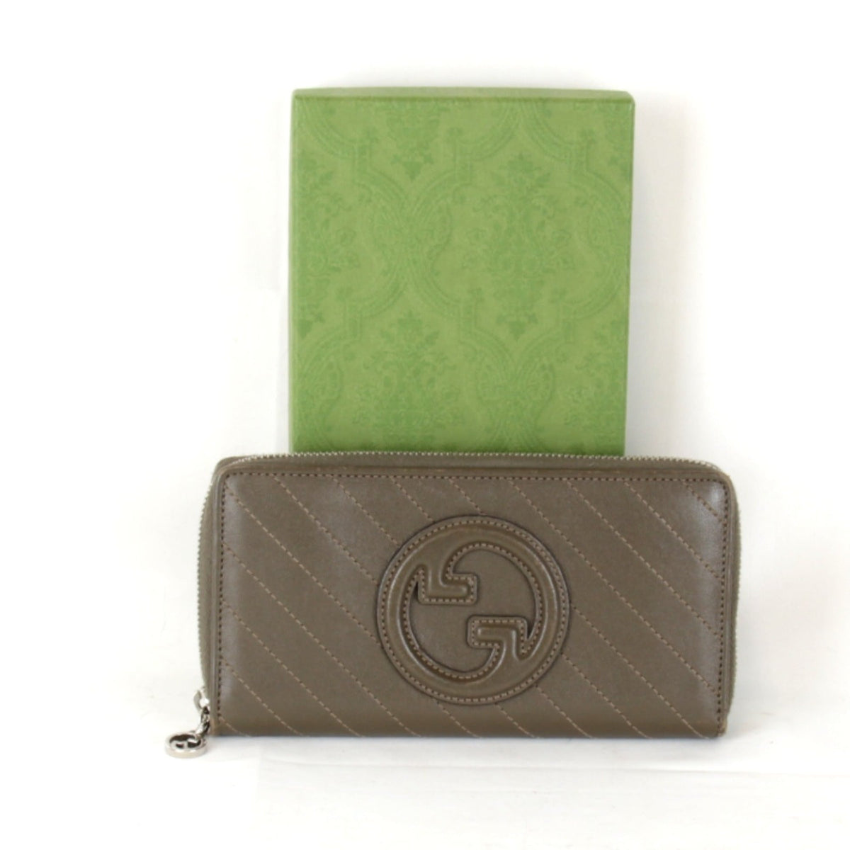 Gucci Brown Leather Long Wallet (Bi-Fold) (Pre-Owned)
