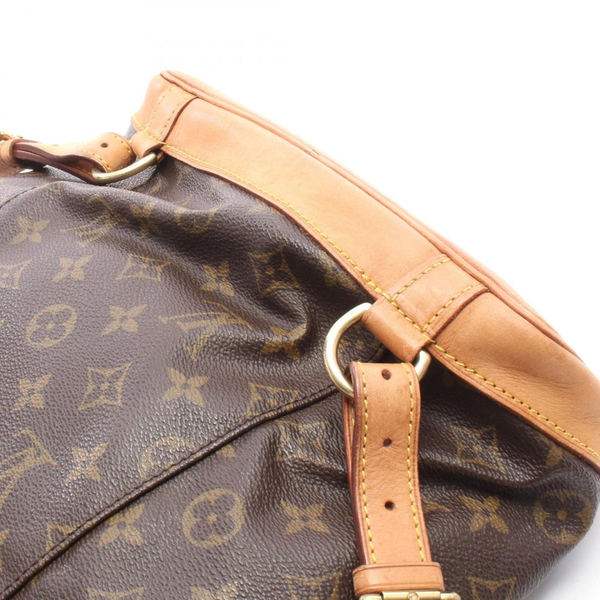 Louis Vuitton Brown Coated Canvas Leather Backpack Handbag (Pre-Owned)