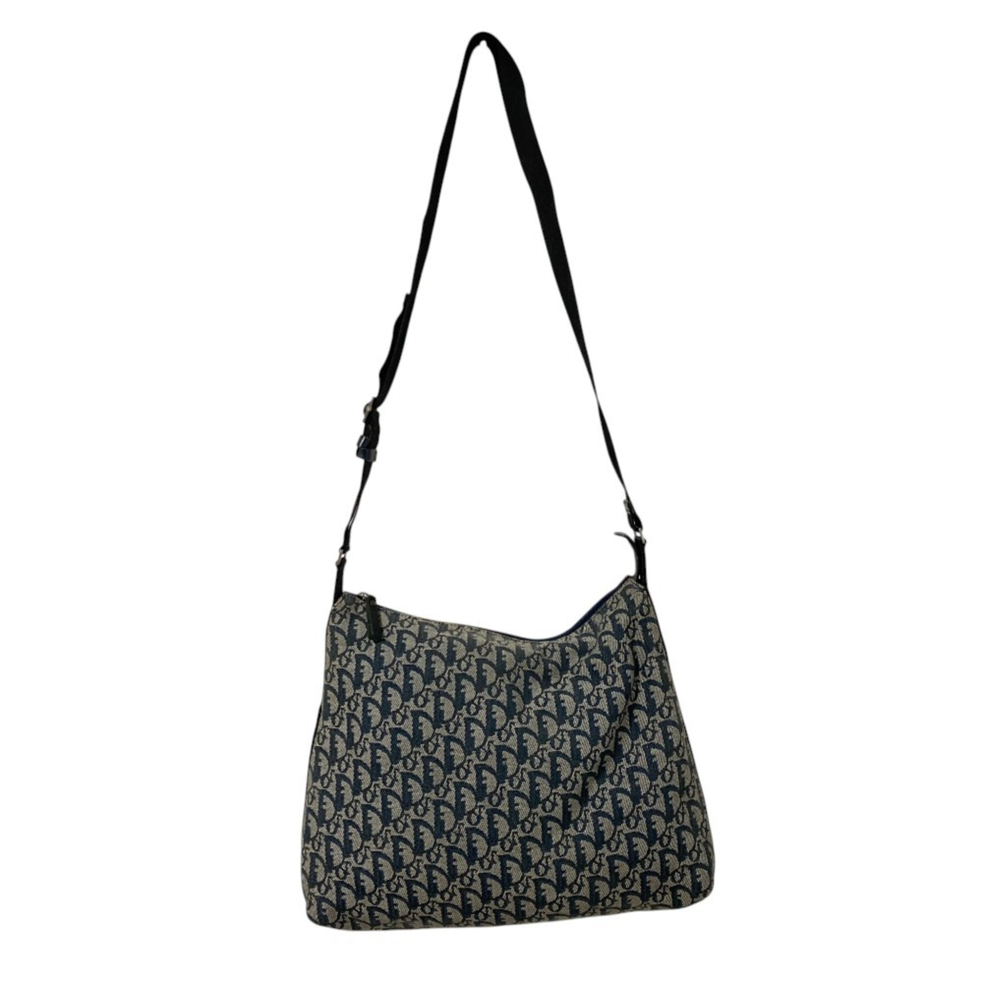 Christian Dior Navy Canvas Shoulder Bag (Pre-Owned)