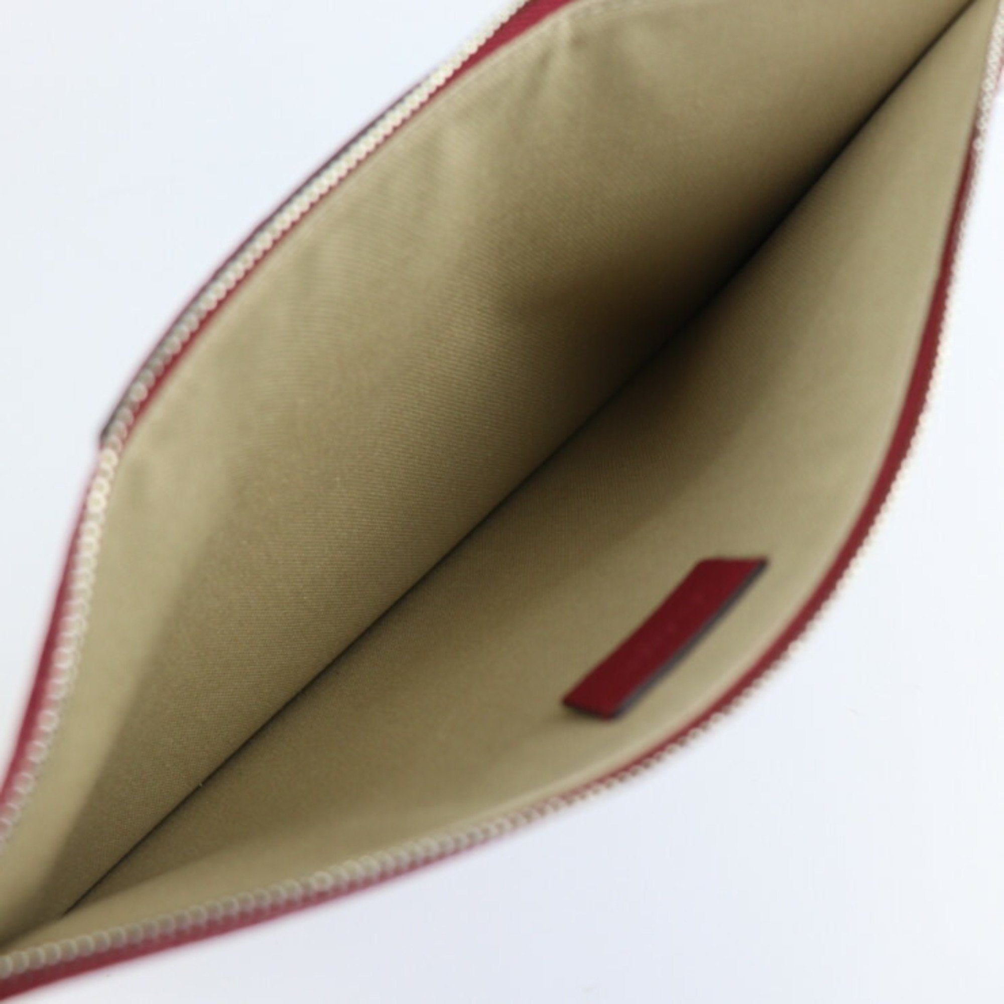 Givenchy Bordeaux Leather Clutch Bag Handbag Pouch (Pre-Owned)